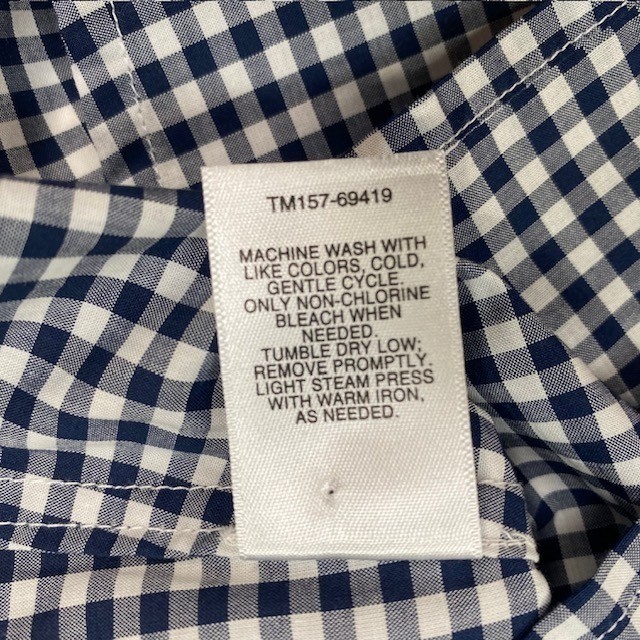 Pendleton Long Sleeve Gingham Button Down Shirt Womens Size Medium Blue White