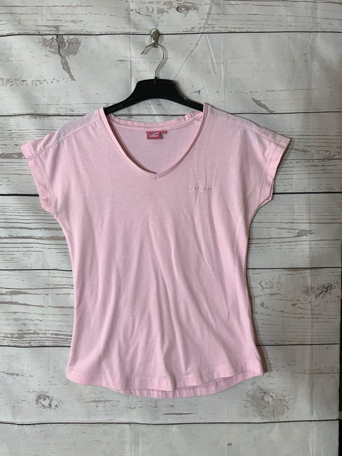 LA Gear Women’s Short Sleeve T Shirt Size 12 Pink (A11)