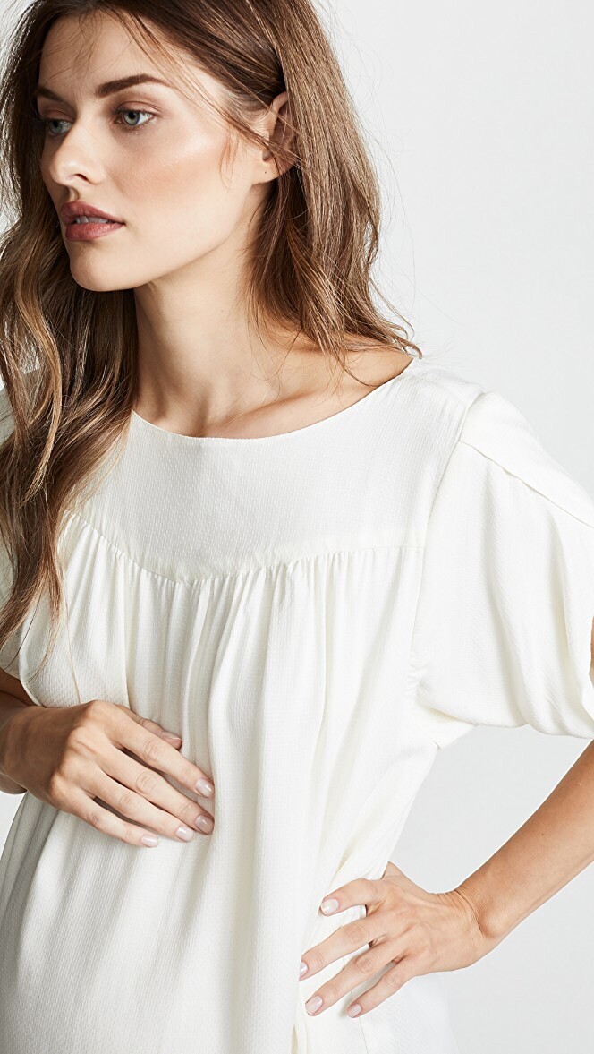 Hatch Maternity Women’s THE TULIP BLOUSE Ivory Size 0 (XS/0-2) NEW