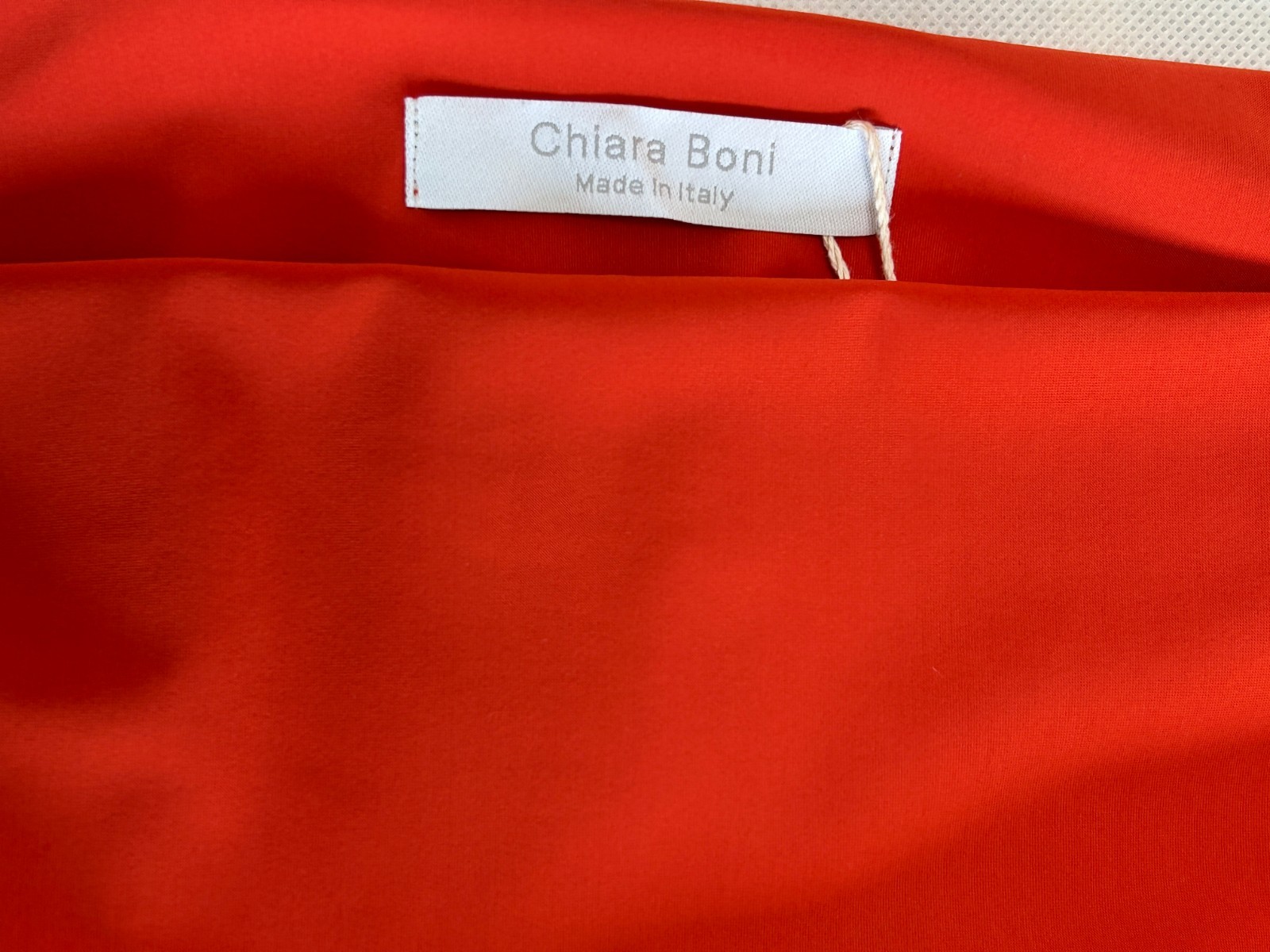 NWT Chiara Boni Serafina Top 4US/40IT Copper Orange Off Shoulder MSRP $290
