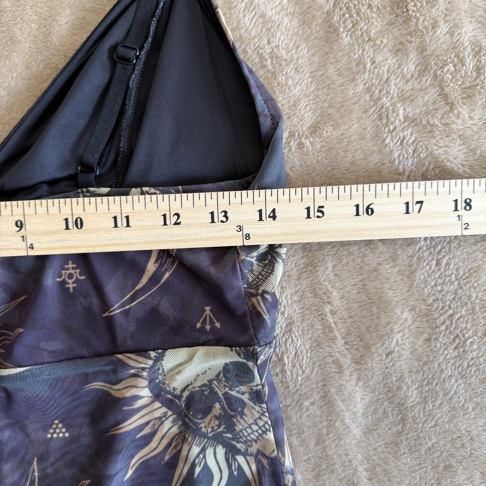 Hot Topic Cosmic Aura Mesh Camisole Tank Top Skull Moon Celestial Goth Witchy M
