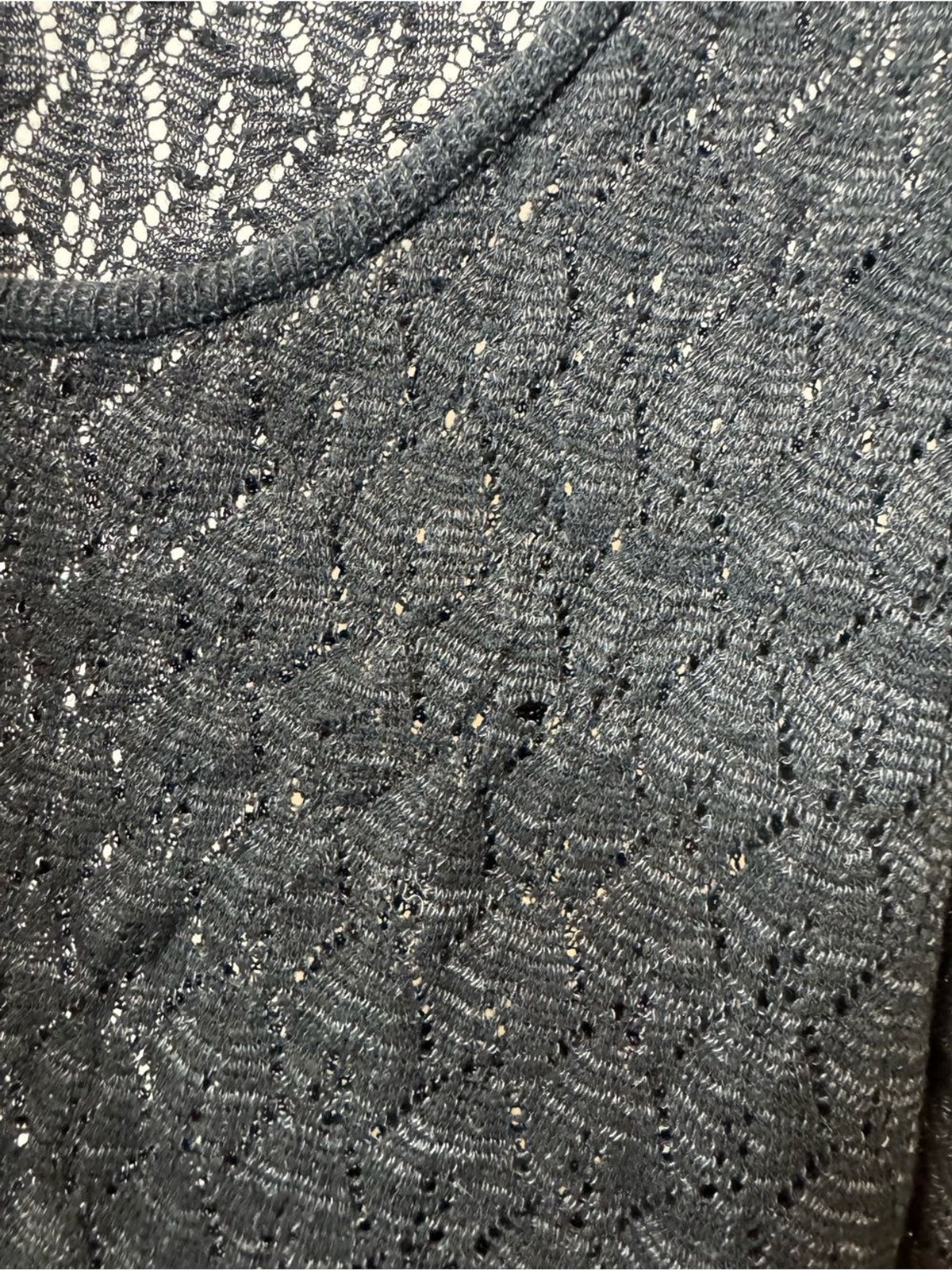 Maurices Charcoal Black Openwork Knit Scoop Neck Tunic Women’s Plus Size 2X