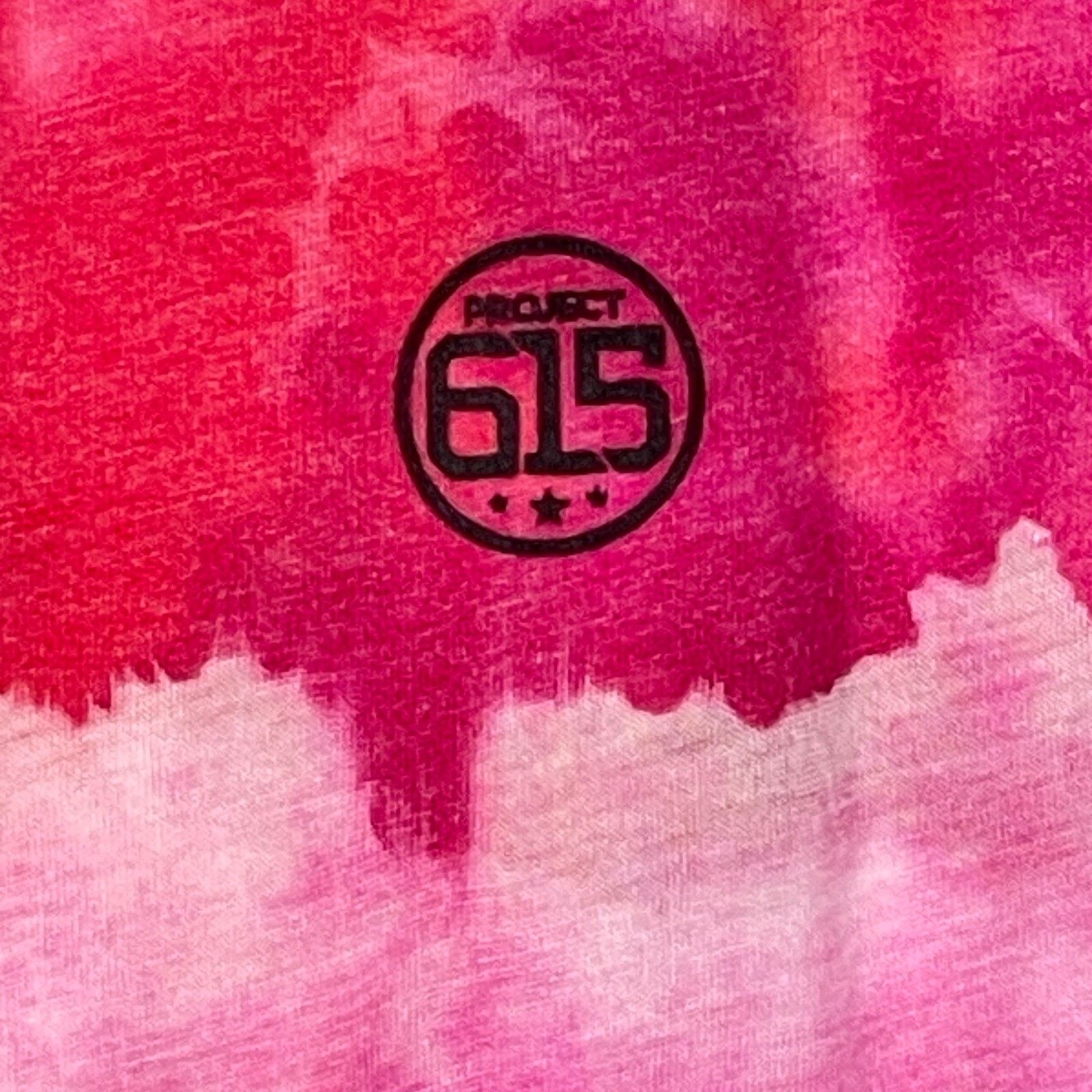 Nashville Skyline Heart T-Shirt Upcycled Reverse Tie Dyed Red Pink Project 615 L