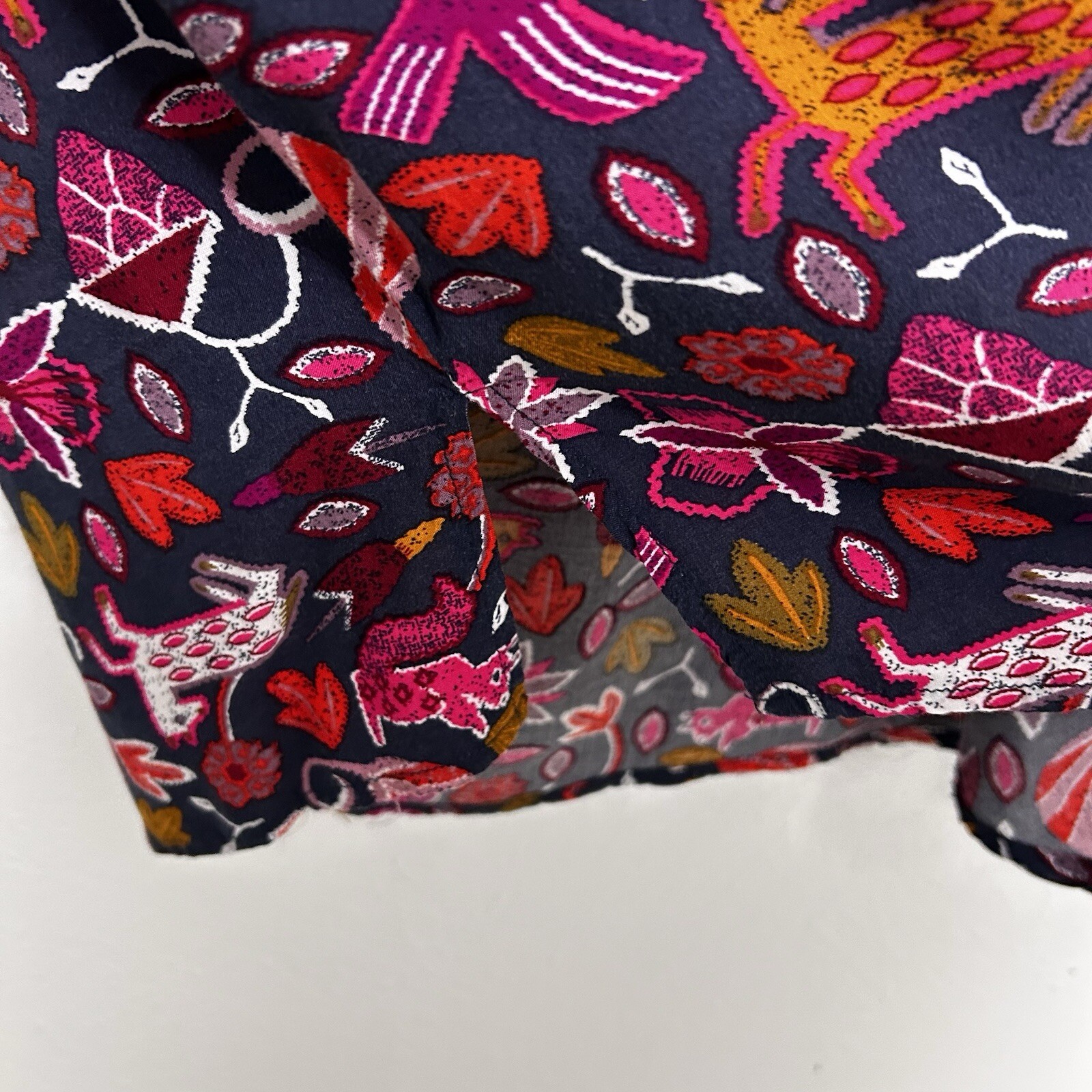 Anthropologie Maeve Primitive Animal Print Nature Artsy Novelty Blouse Size 2