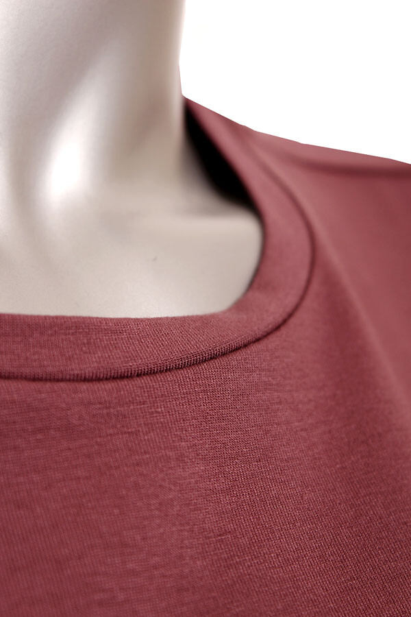 NEW Eileen Fisher Fine Jersey Stretch Crew Neck Basic Length Tank Top Mauve
