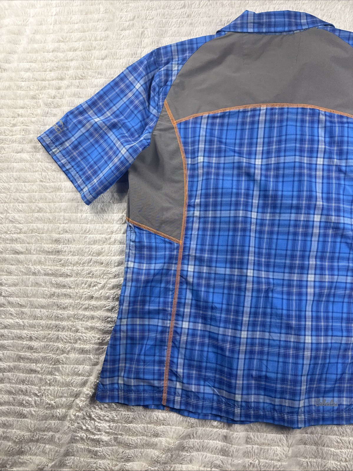 Cabelas XPG Women LargePlaid Button Front Shirt Cooling Hiking Outdoor Gorpcore