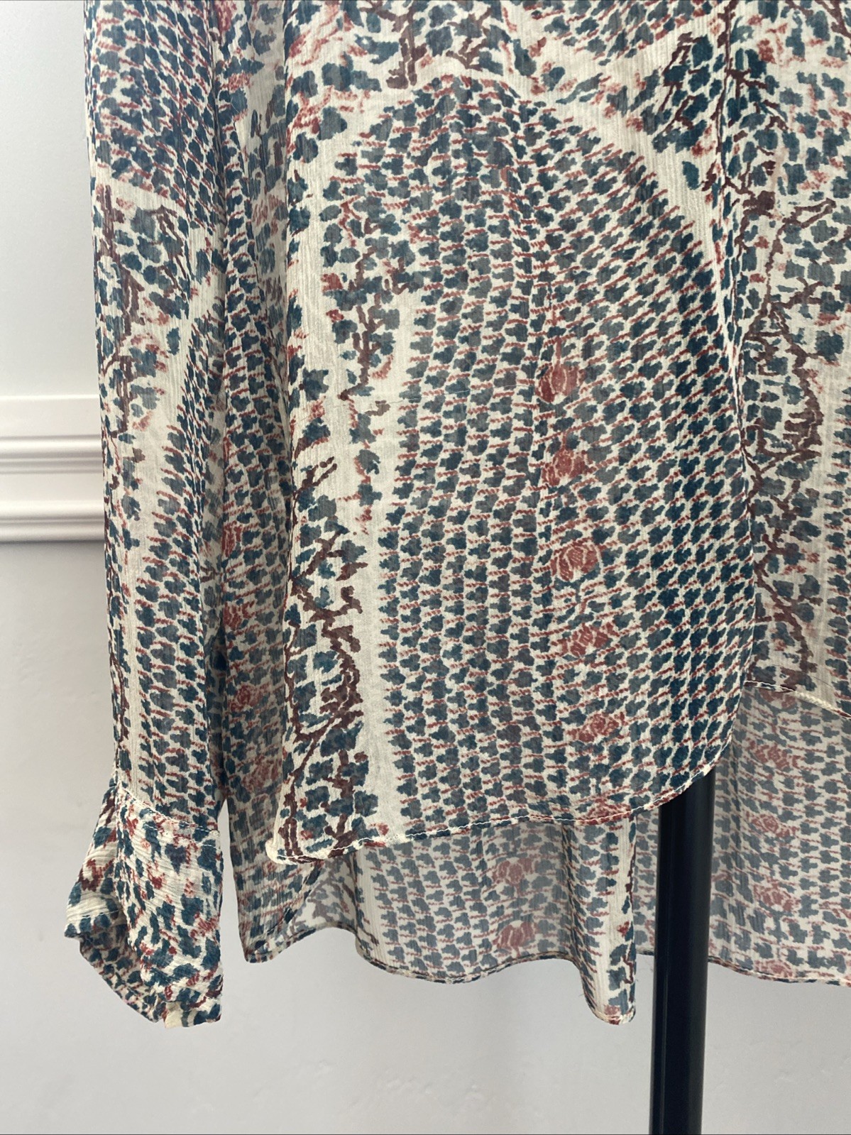 Isabel Marant Etoile Women’s Floral Printed Cotton Blouse Tunic Top Chic M 38 F