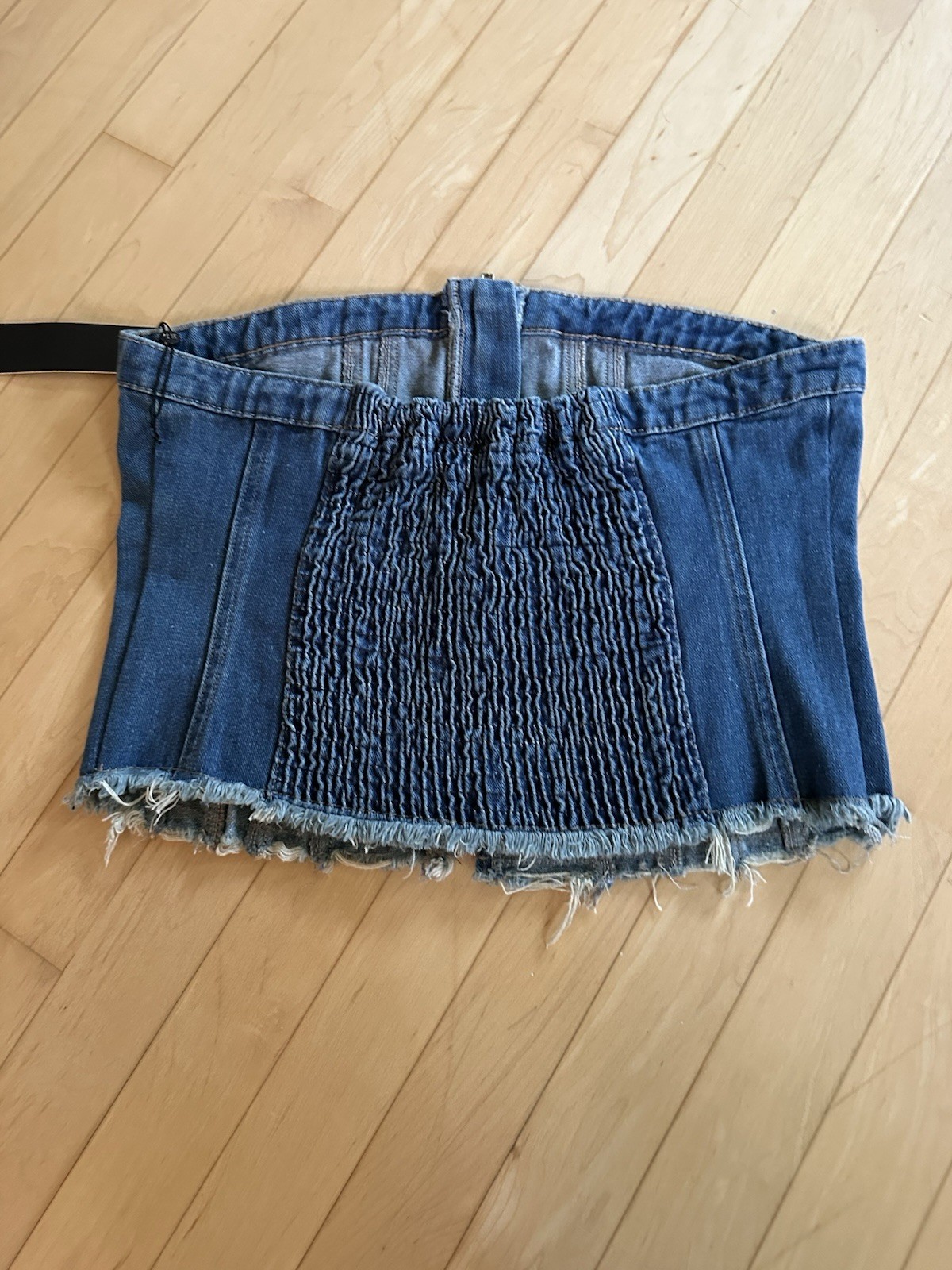 Emerson Lang Women’s Jean Denim Tube Top Shirt Size Large NWT Medium Blue