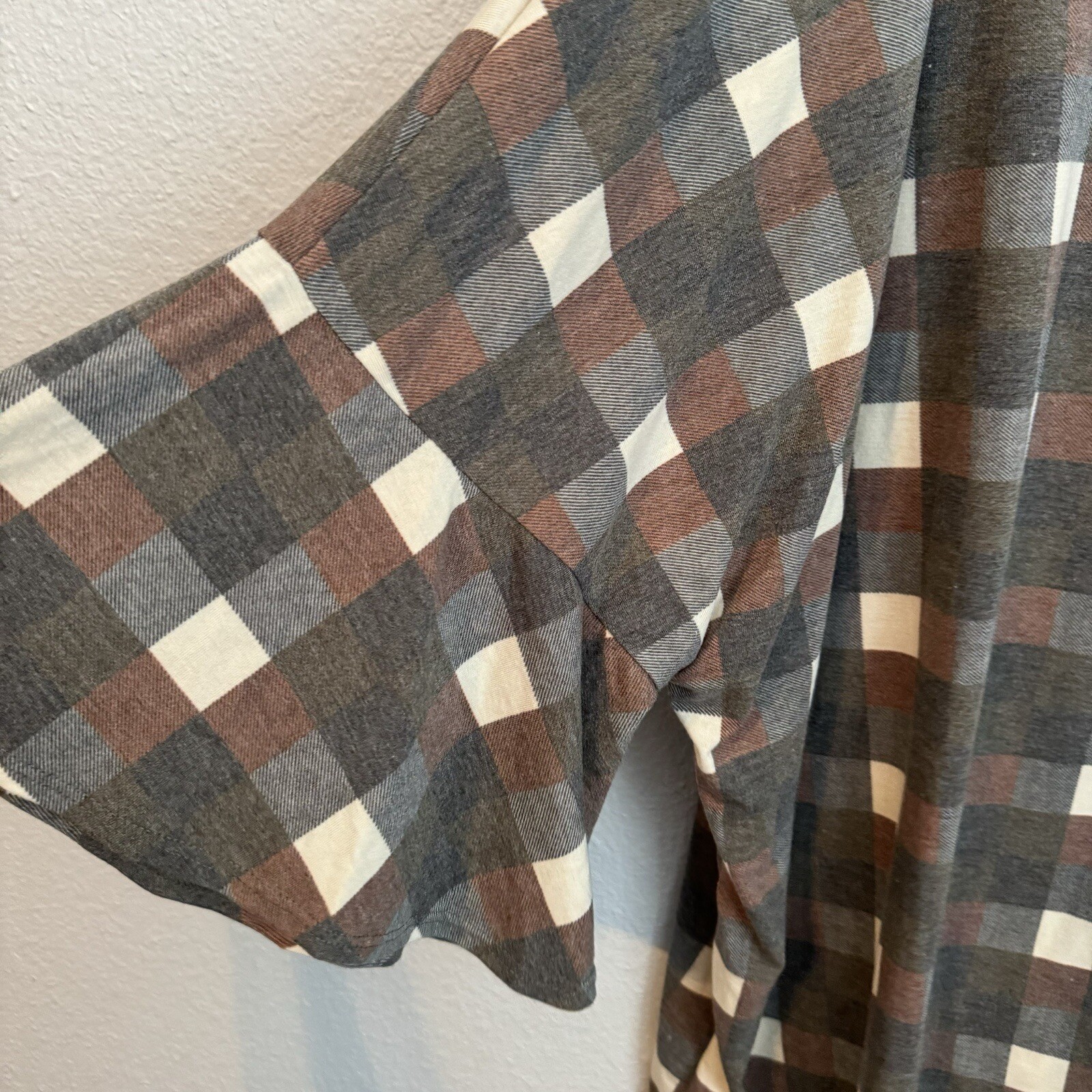 Crepas Blouse Size 2X/3X Gray Multi Sleeves 3/4 Women Top Blouse