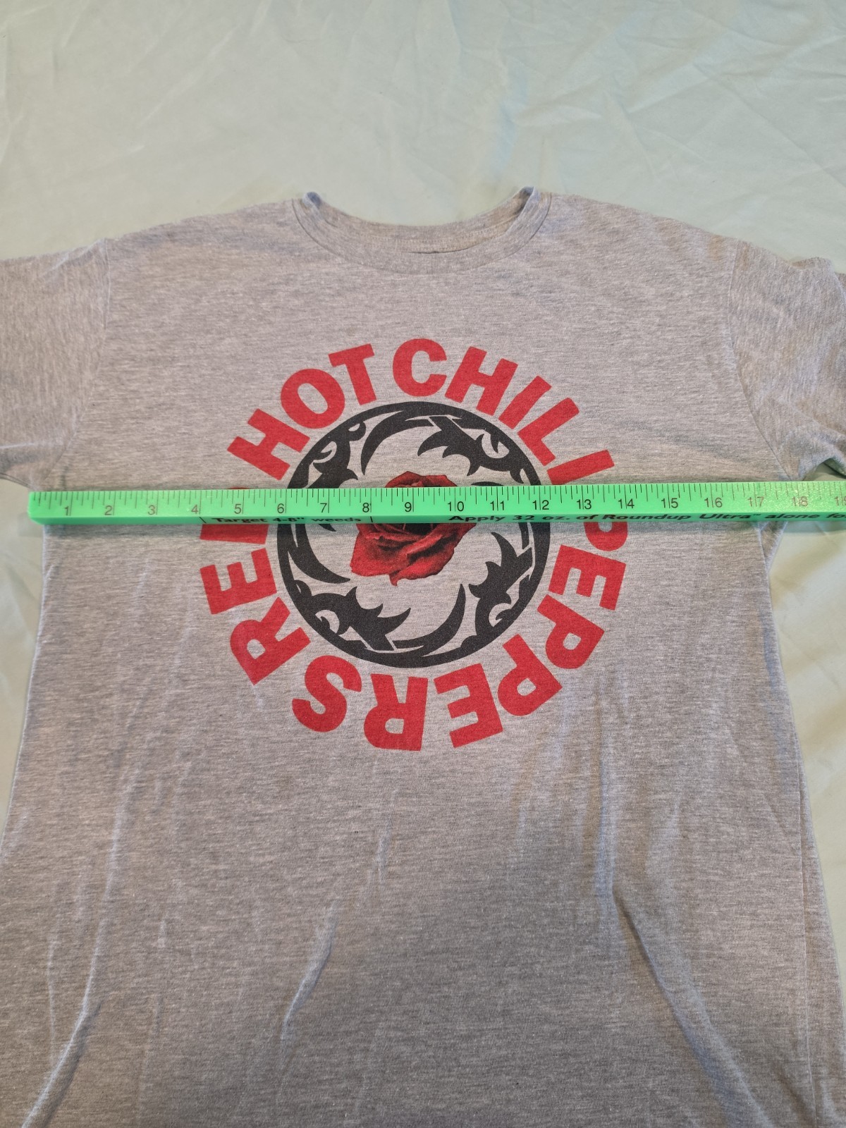 Red Hot Chilli Peppers Womens Grey Shirt LG Rose Logo