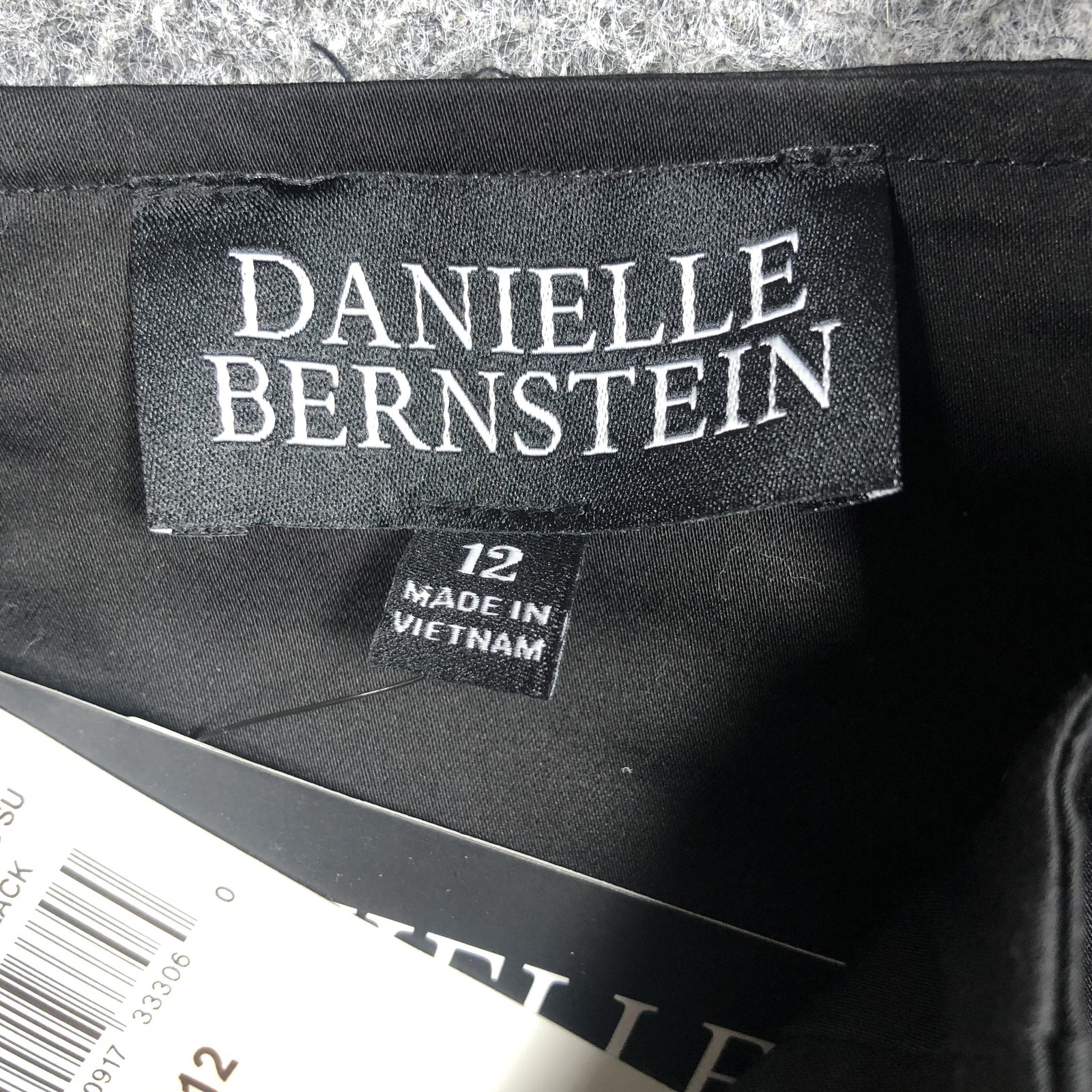 Danielle Bernstein Crop Tank Top Womens 12 Black Square Neck Zip Back NWT
