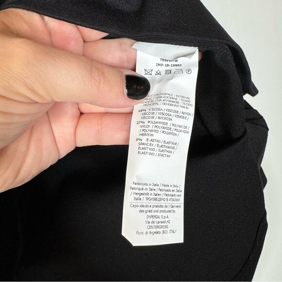Imperial Black Bow Tie Back Top Size Medium