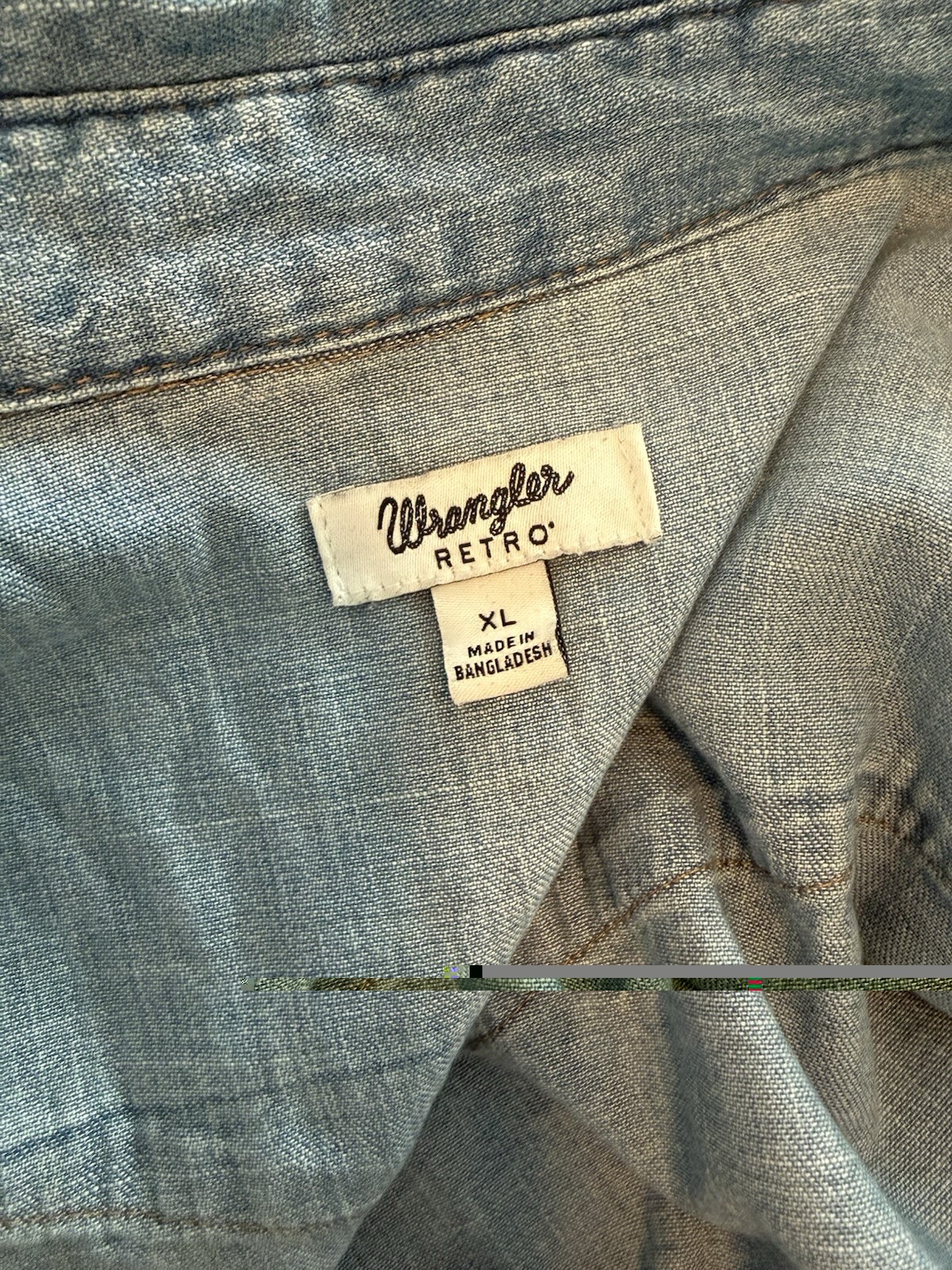 Wrangler Retro Women’s Western Denim Pearl Snap Shirt – XL EUC