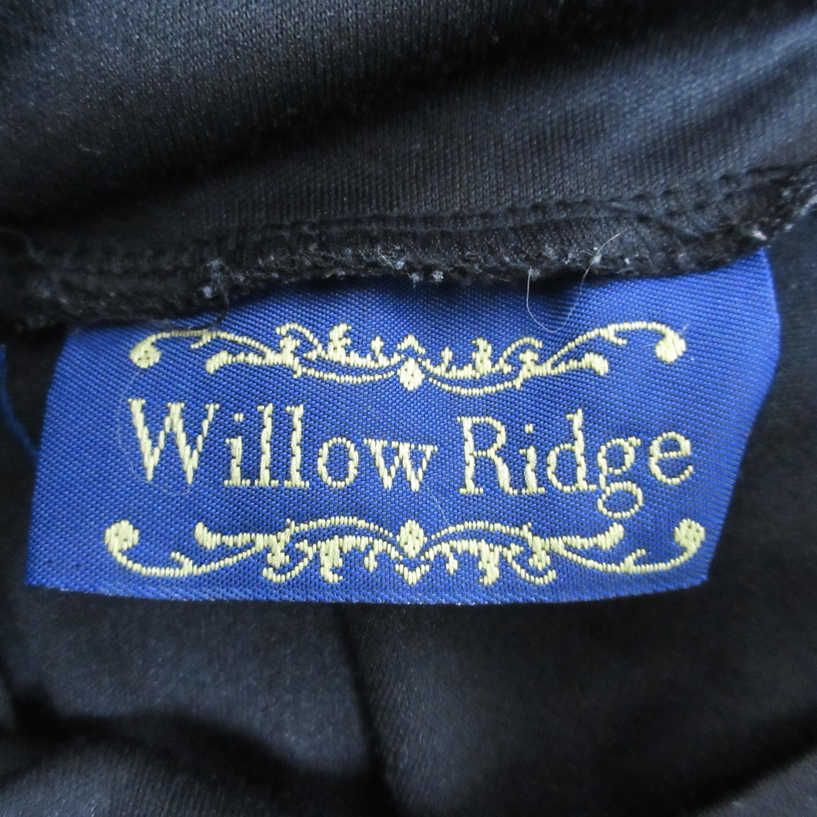 Willow Ridge Womens Black Mock Neck Sleeveless Blouse Keyhole Stretch Size XL
