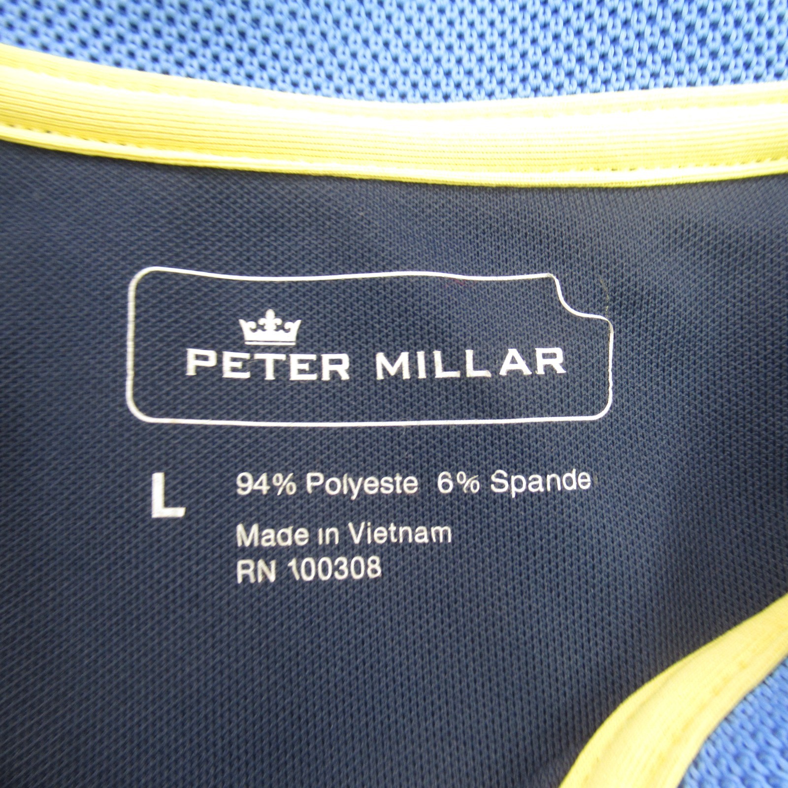 Peter Millar Shirt Womens Large Short Sleeve Pullover Lightweight Polo Blue