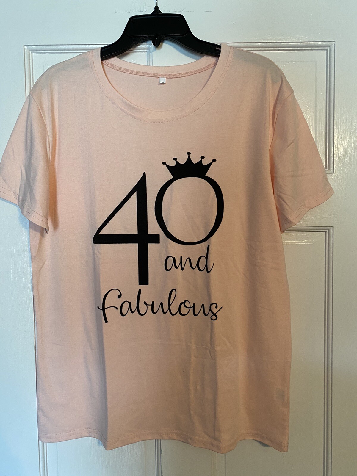 40 and Fabulous Women’s T-Shirt 40th Birthday Top Casual Size Large