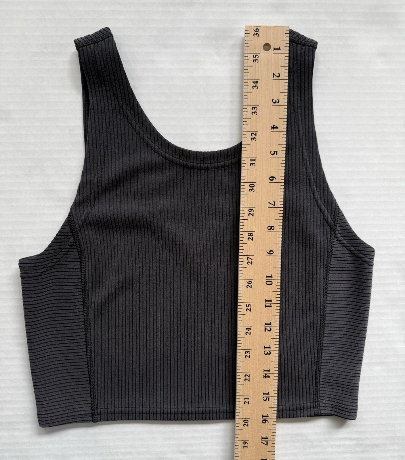 Lululemon Ribbed Softstreme Cropped Tank Top Black Size 6