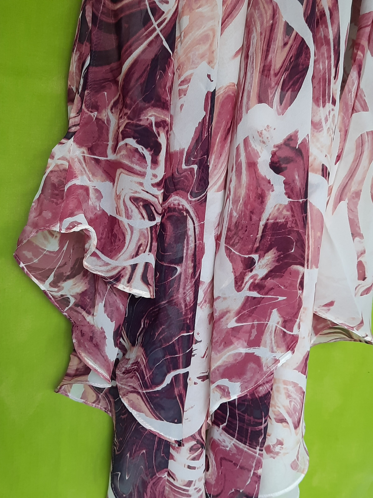 Linea Donatella Dress long women Size S marble Swirl Chiffon back to school NEW