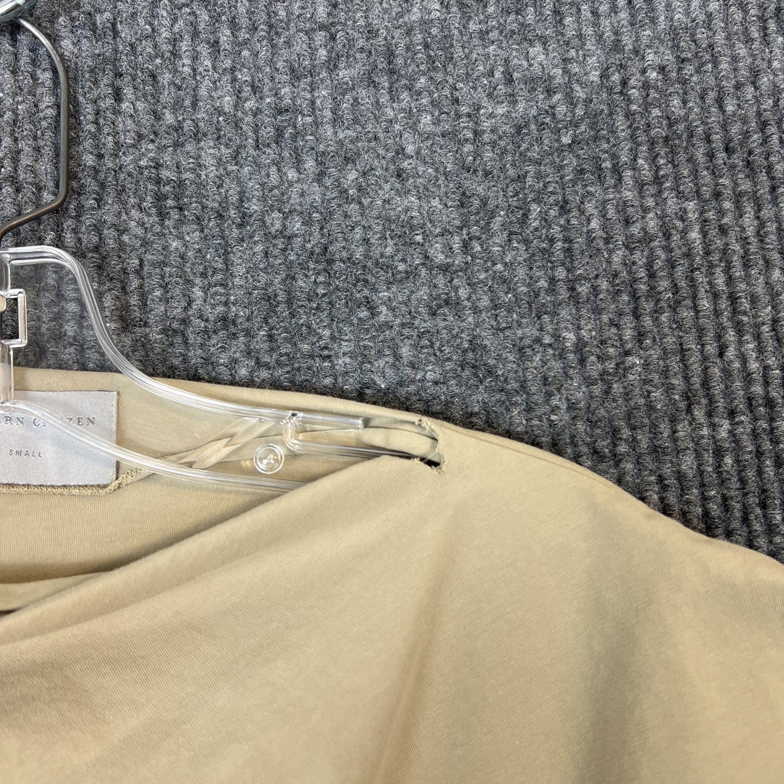Modern Citizen Womens Kenny Blouse Size Small Beige Sleek Minimalist