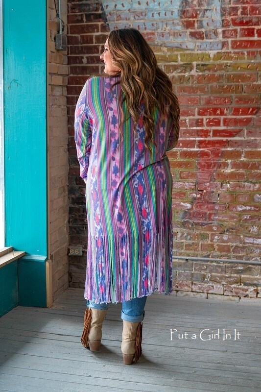 New PLUS SIZE Womens AZTEC SERAPE KIMONO FRINGE WRAP CARDIGAN DUSTER XL 1X 2X 3X