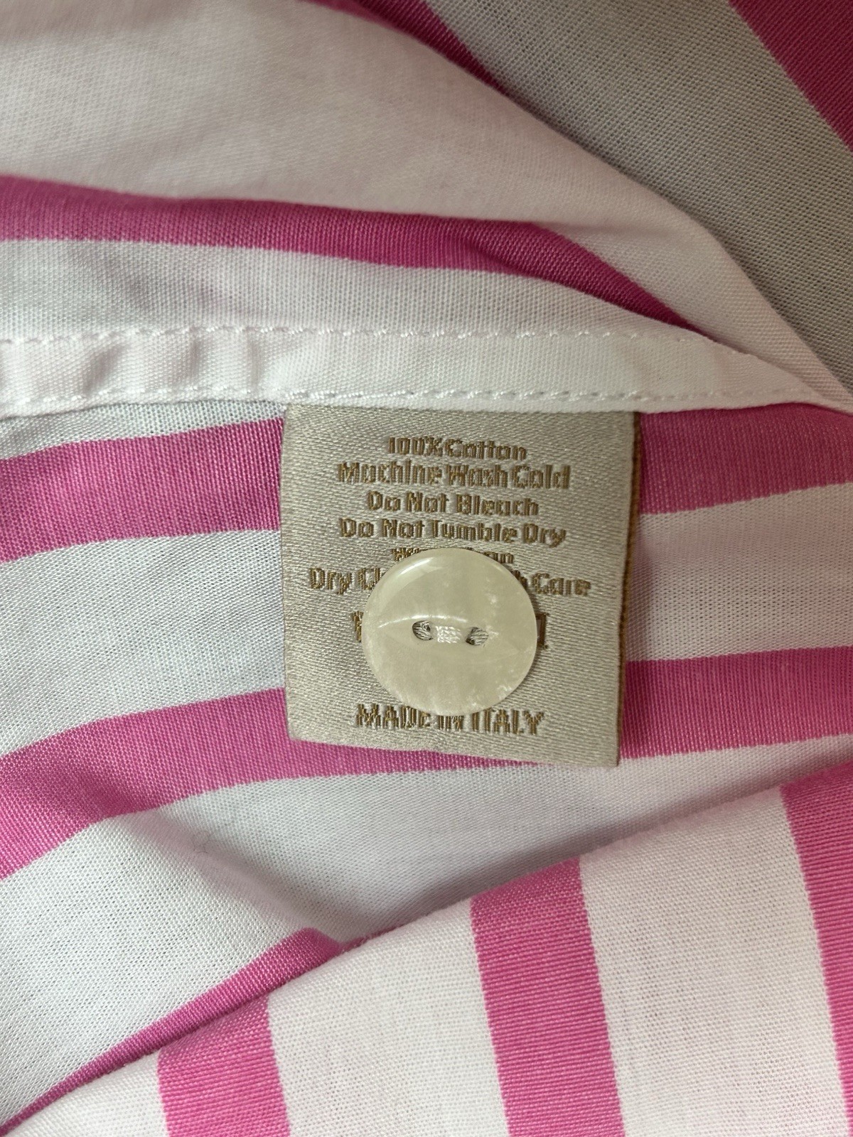 Sarah Alexandra Signature Pretty In Pink Striped Shirt Button Up Cotton Size 6