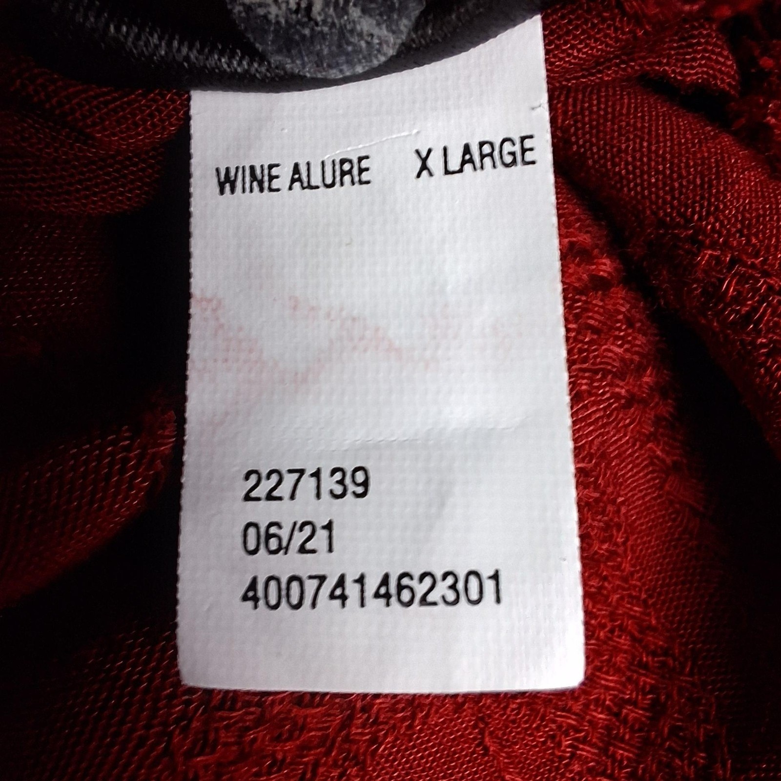 Simply Vera Vera Wang Shirt Womens XL Jacquard Blouse Allure Red Flowy