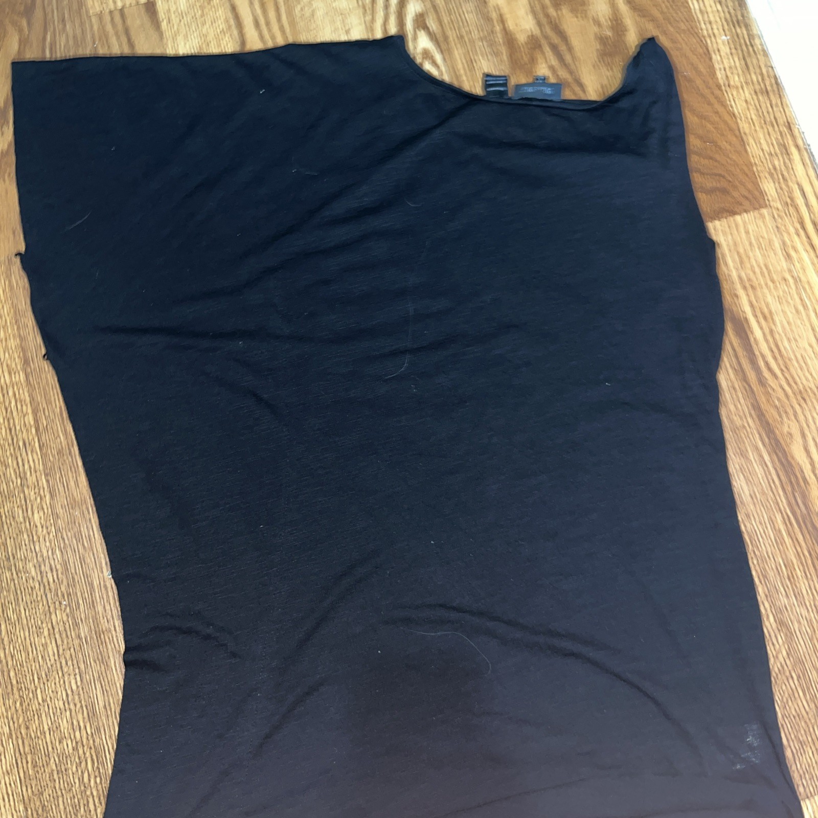 Miss Me Black Top Shirt Rayon Studded Firework Sparkle Design Size L