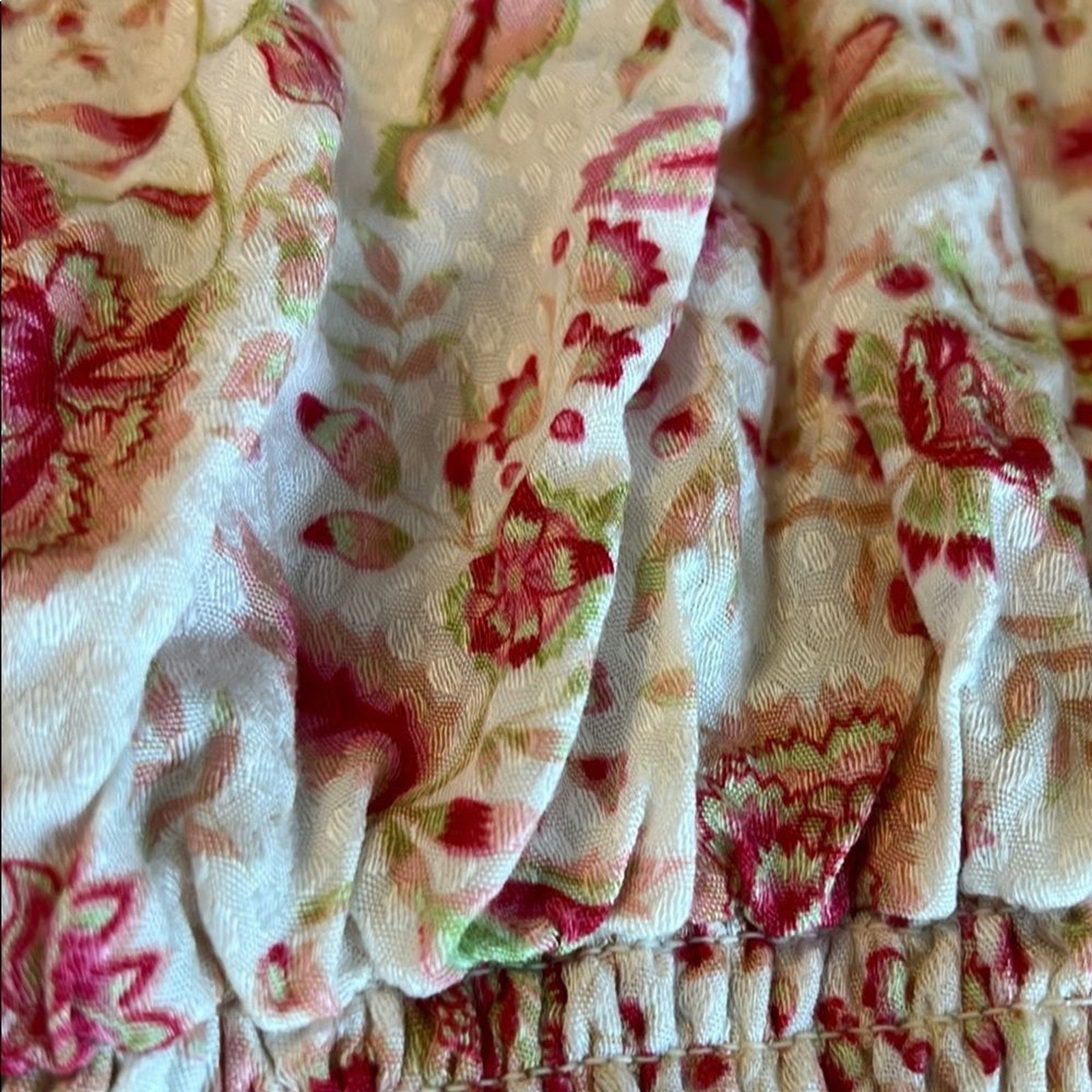 Rose & Olive Cream and Pink Puff Sleeve Blouse