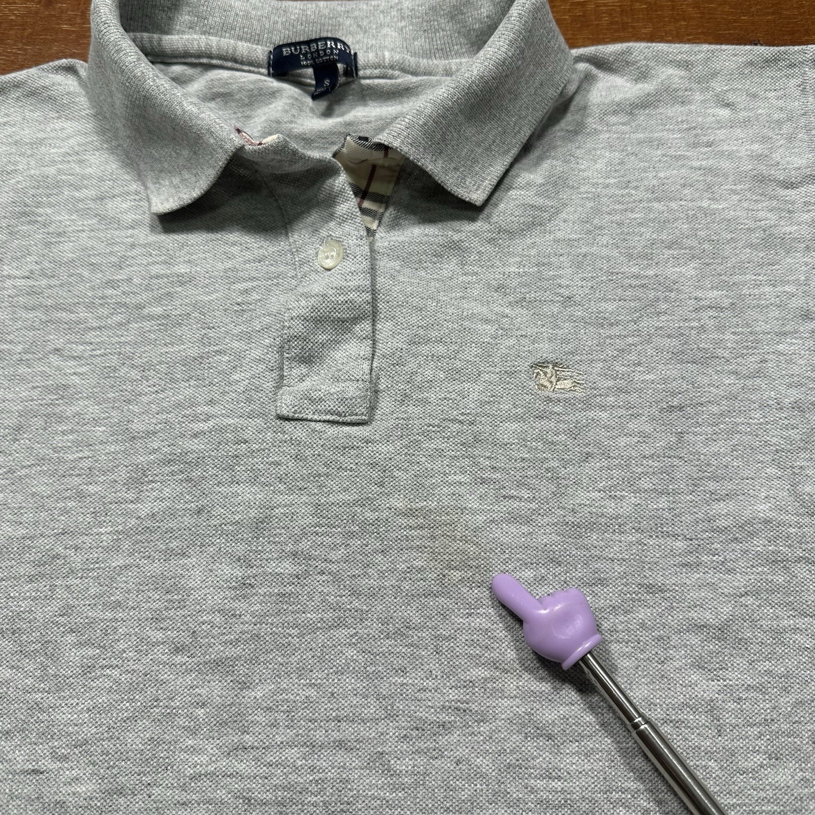 Burberry Crop Boxy Oversized Polo Shirt Women S Gray Luxury Designer City