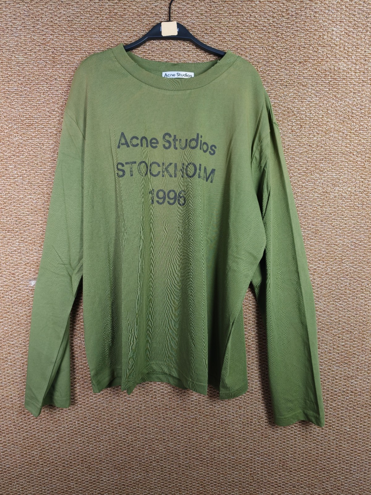 Acne Studios Stockholm 1996 Cotton Long Sleeve Green T-shirt Top Medium
