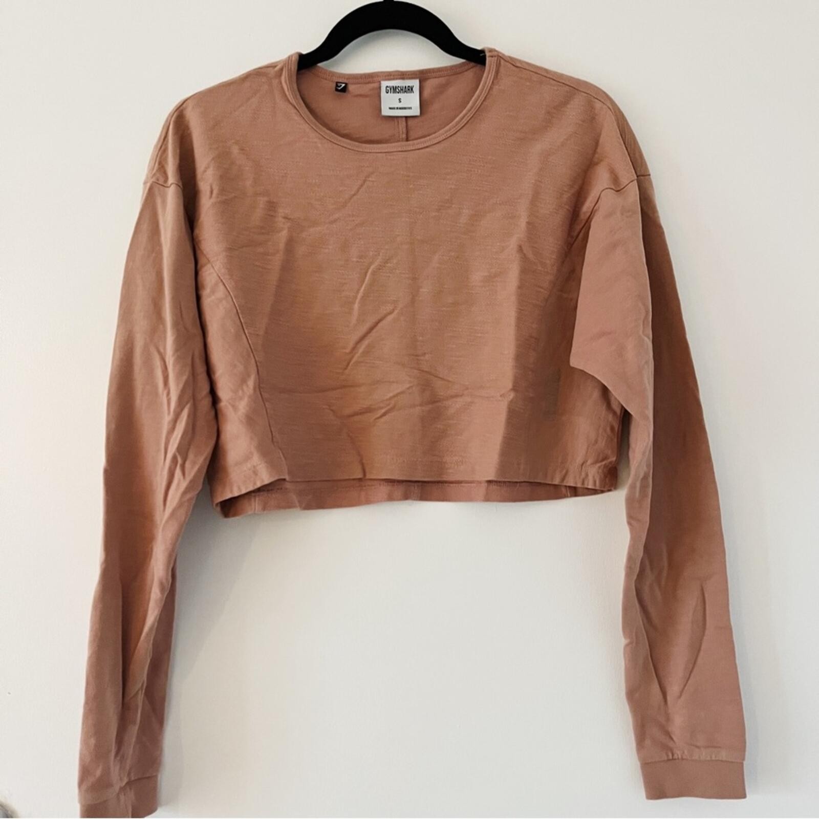Gymshark Blush Pink Long Sleeve Cropped Top