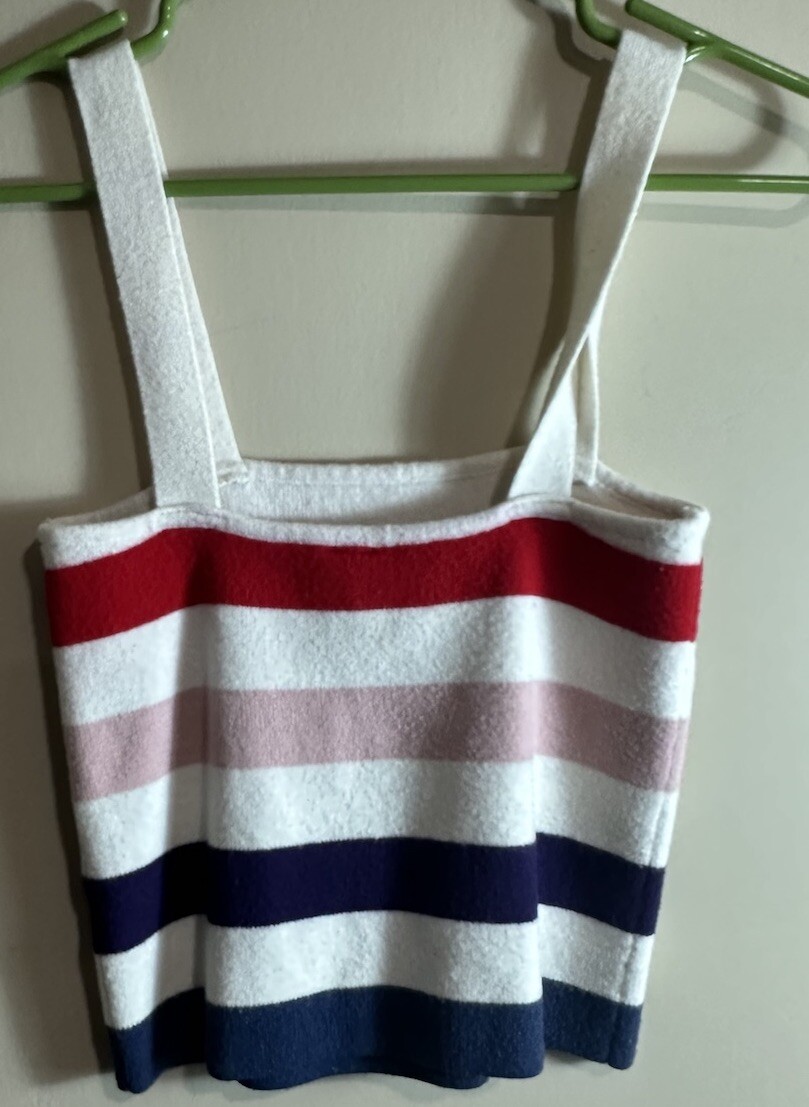 Moon & Madison Juniors Fine Gauge Knit Tank Top Multicolored Stripes Small