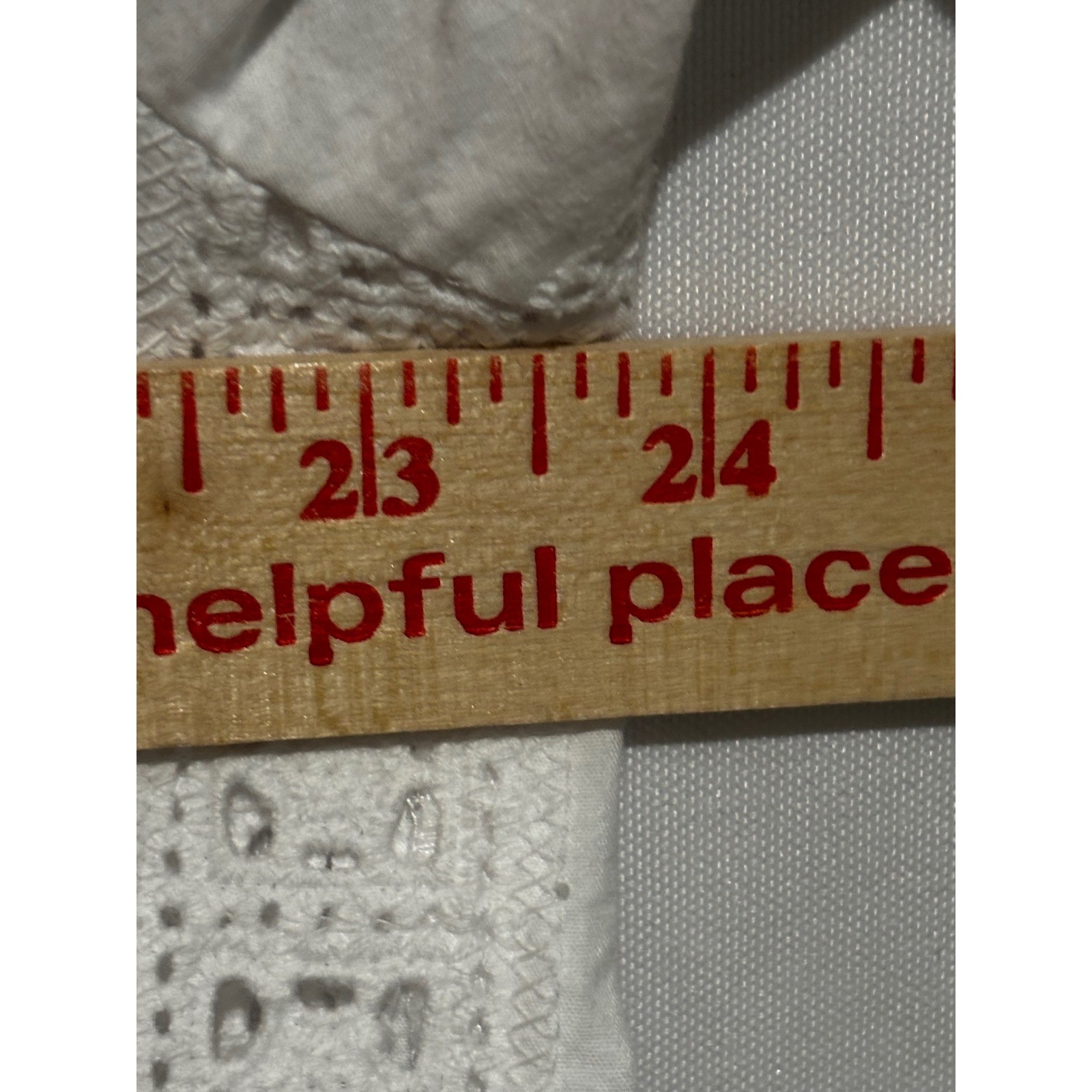 Cotton White Eyelet Lace v-neck peasant tunic top XL 16-18 cottagecore boho