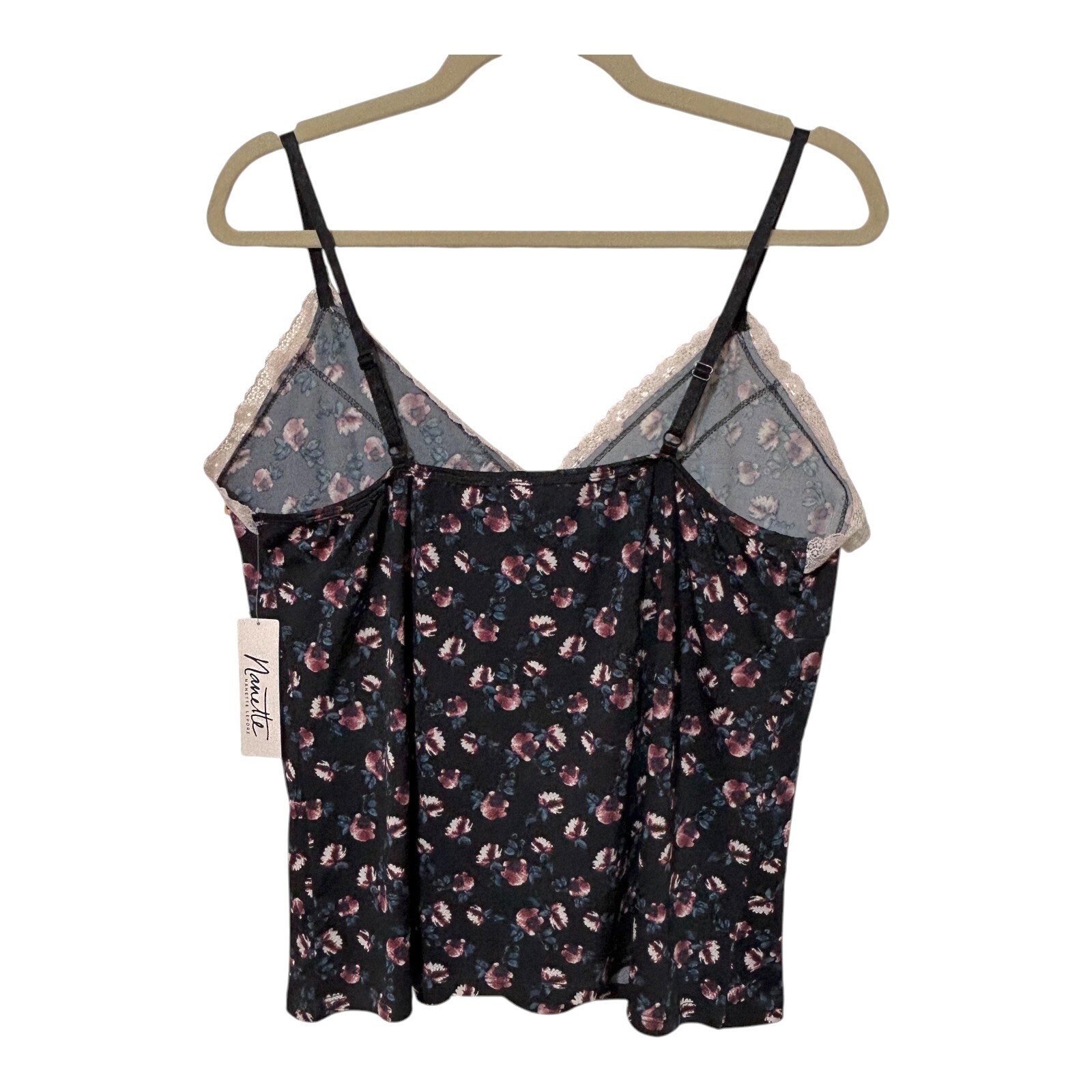 Nanette Lepore PLUS Cami Camisole Top 1X Floral Lace Baby Doll Fairy Coquette