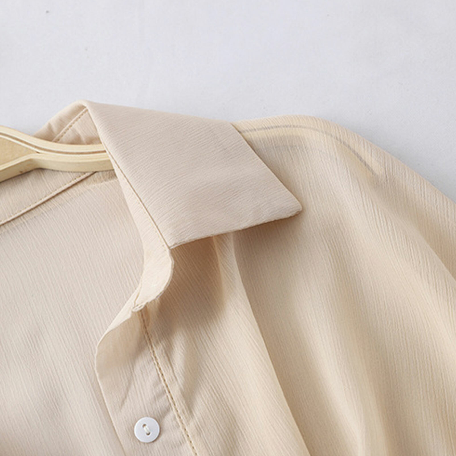 Women Long Sleeve Blouse Crop Top Front Knot Cardigan Button Down Lapel Shirt