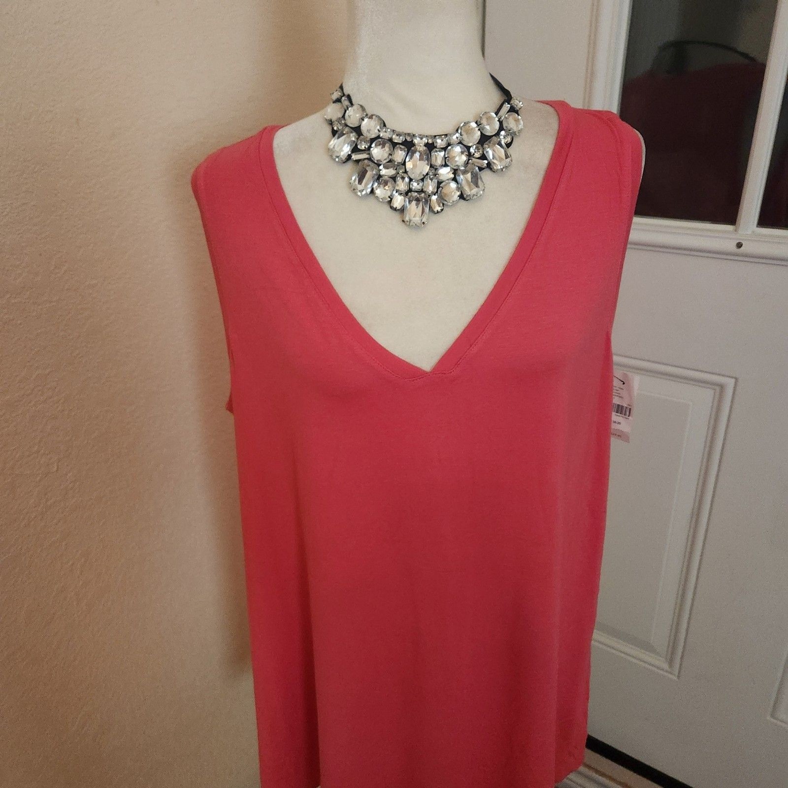NEW! AVENUE TUNIC PINK SLEEVELESS RAYON/SPANDEX SIZE 18-20(1X)
