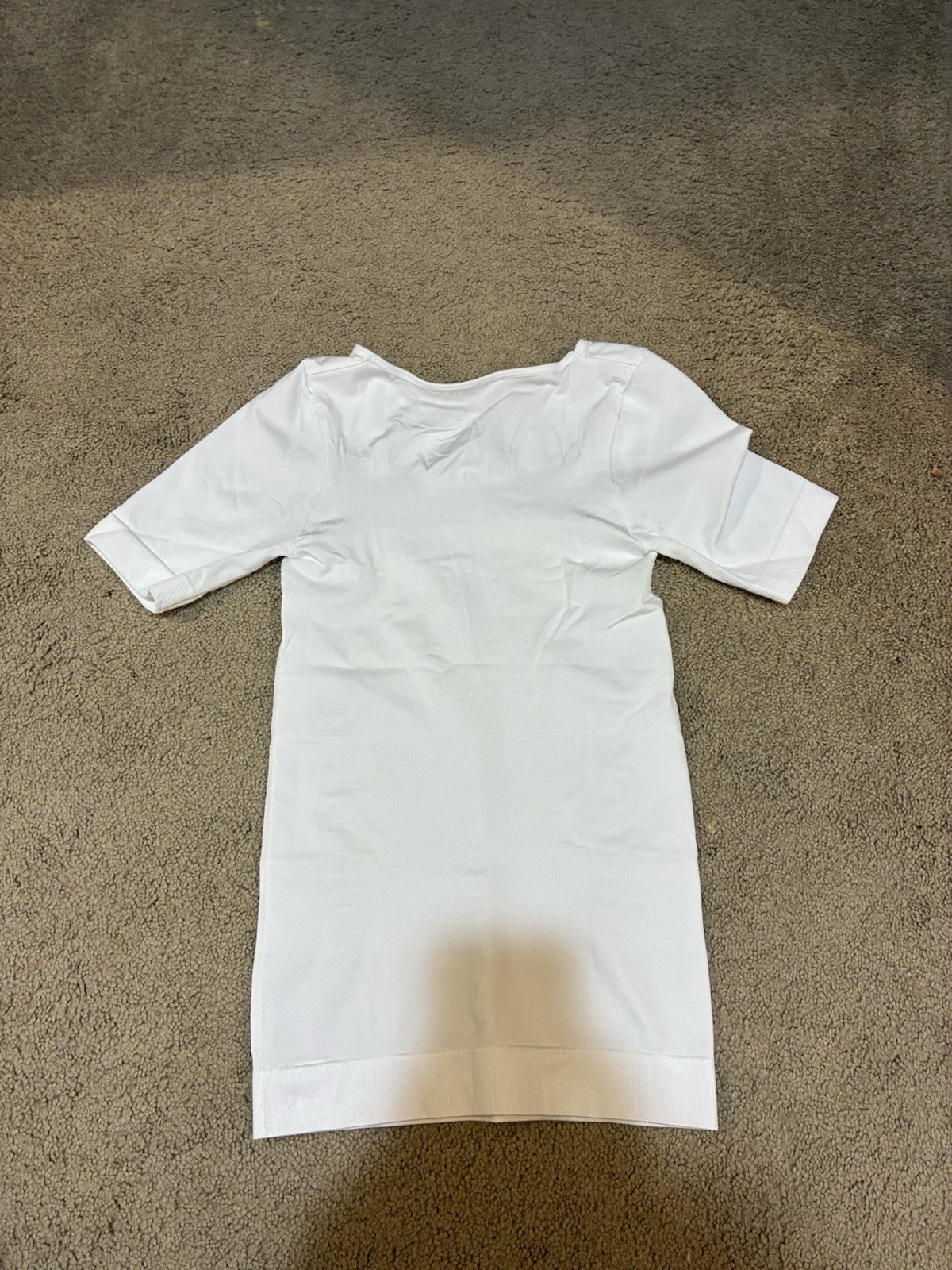 White Distressed Stretch Tunic Top Fits Women S Bodycon Polyester Spandex Blend