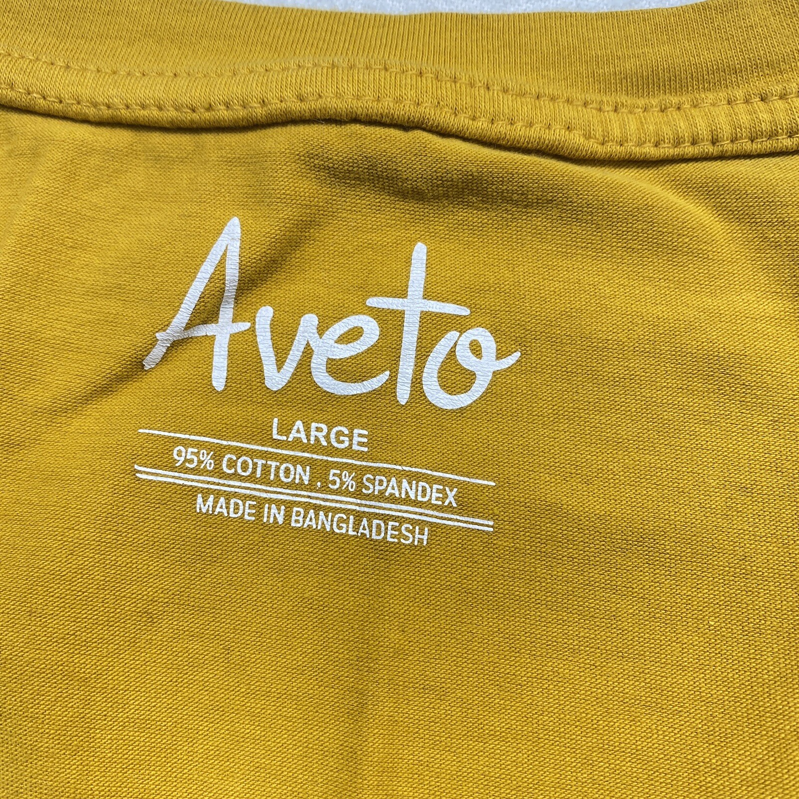 Aveto T Shirt Womens Large Yellow Short Sleeve