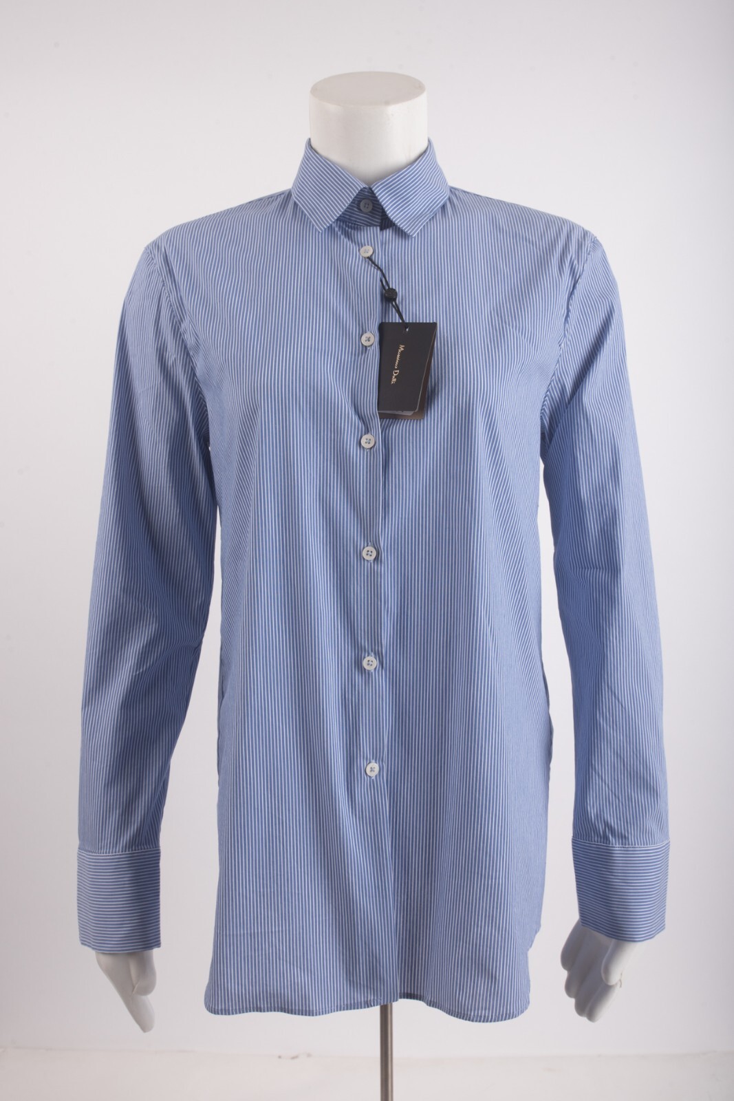 Massimo Dutti Womens Blouse Top Shirt Size XS Blue White Striped 5165/764 NWT