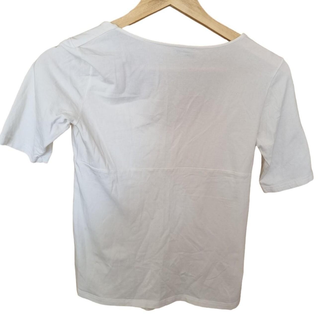 armarni jeans y2k white/diamonte topSz small uk 8 15.5″ ptp