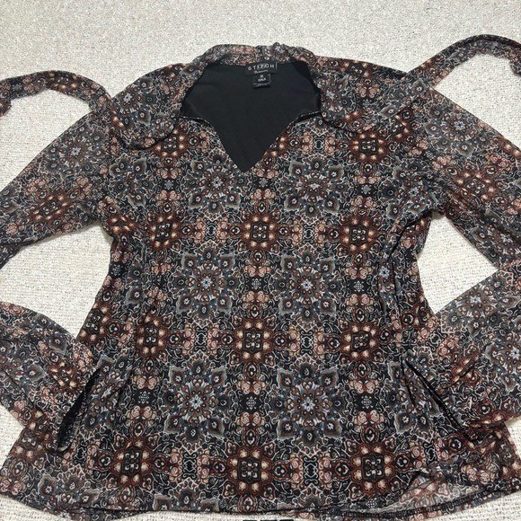 stitch collection vintage y2k boho tapestry v-neck grunge formal coquette earthy