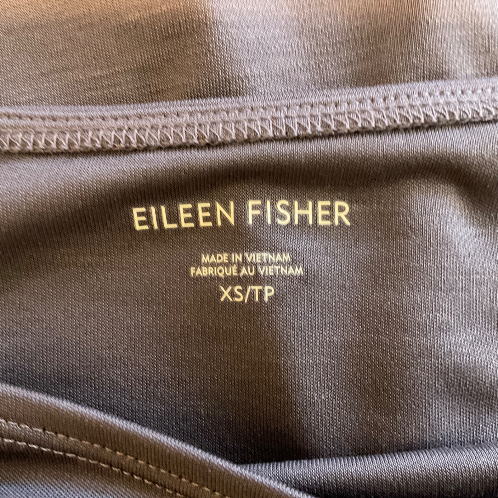 Eileen Fisher Tunic Top 100% Tencel Periwinkle Gray Boat Neck Long Sleeve Sz XS