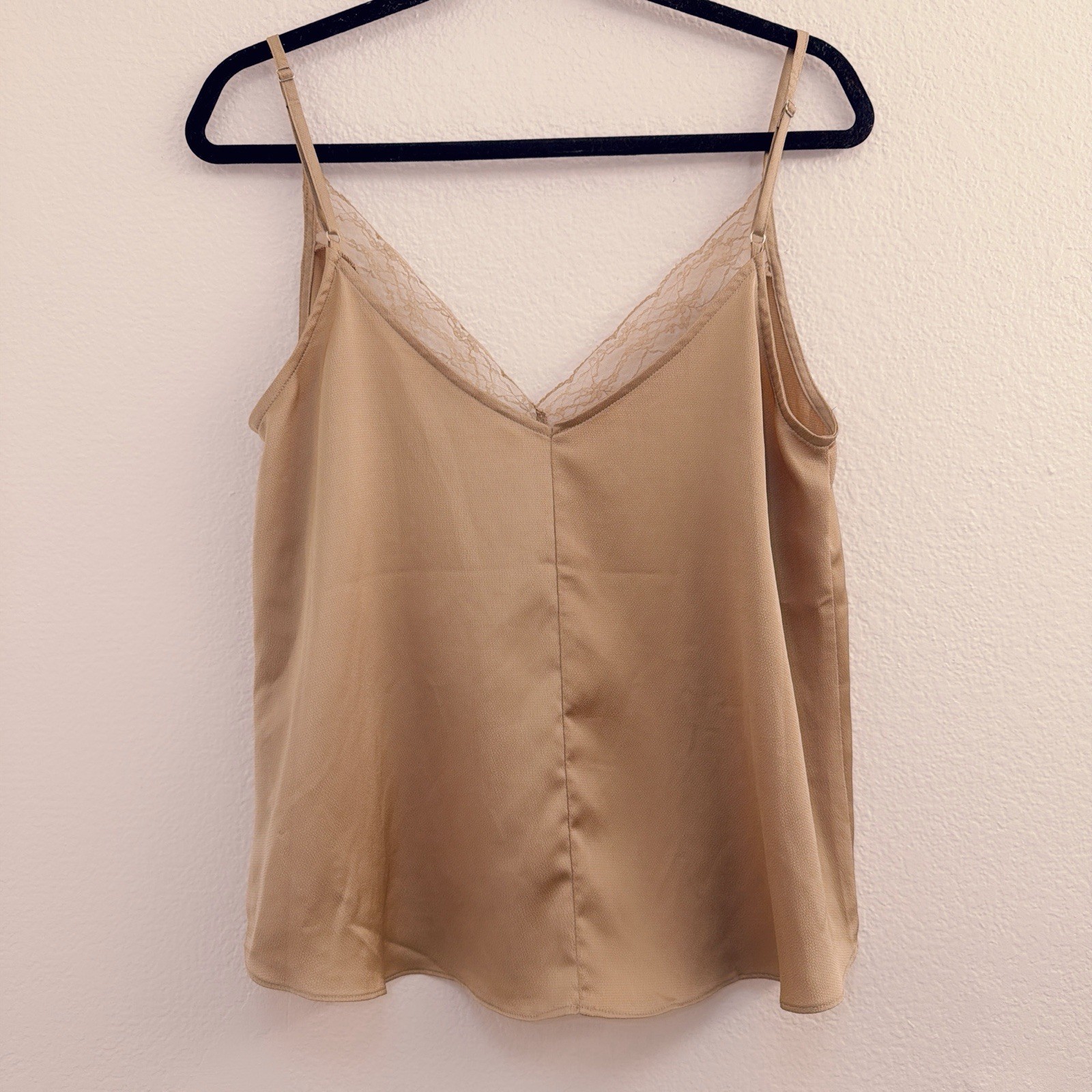 G Y2k Womens Gold Lace Trim Babydoll Fairy Grunge Coquette Cami Tank Top Sz S