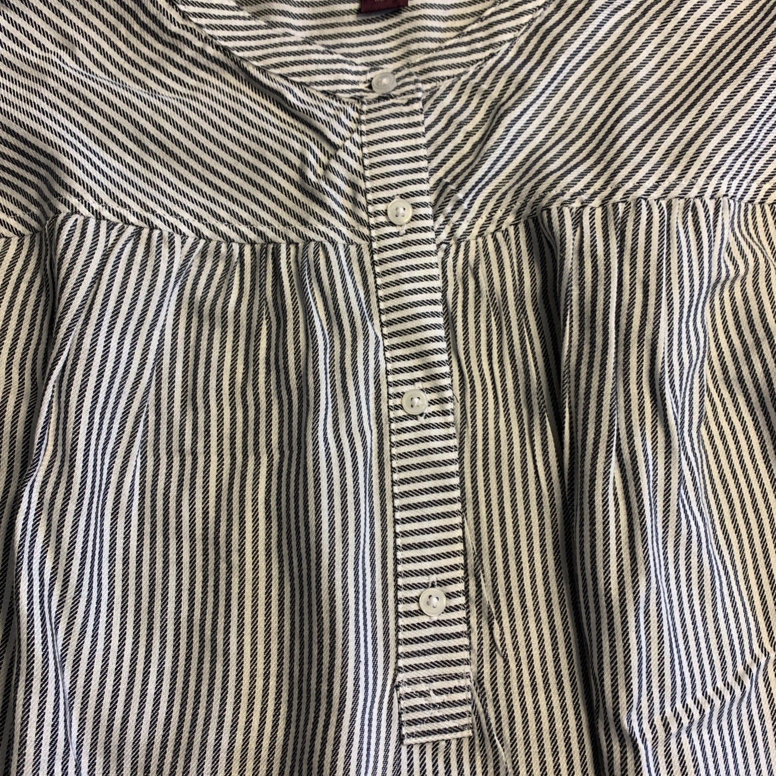 GLORIA VANDERBILT Amanda Oversized Striped 3/4 Slv SHIRT M or XL NWT