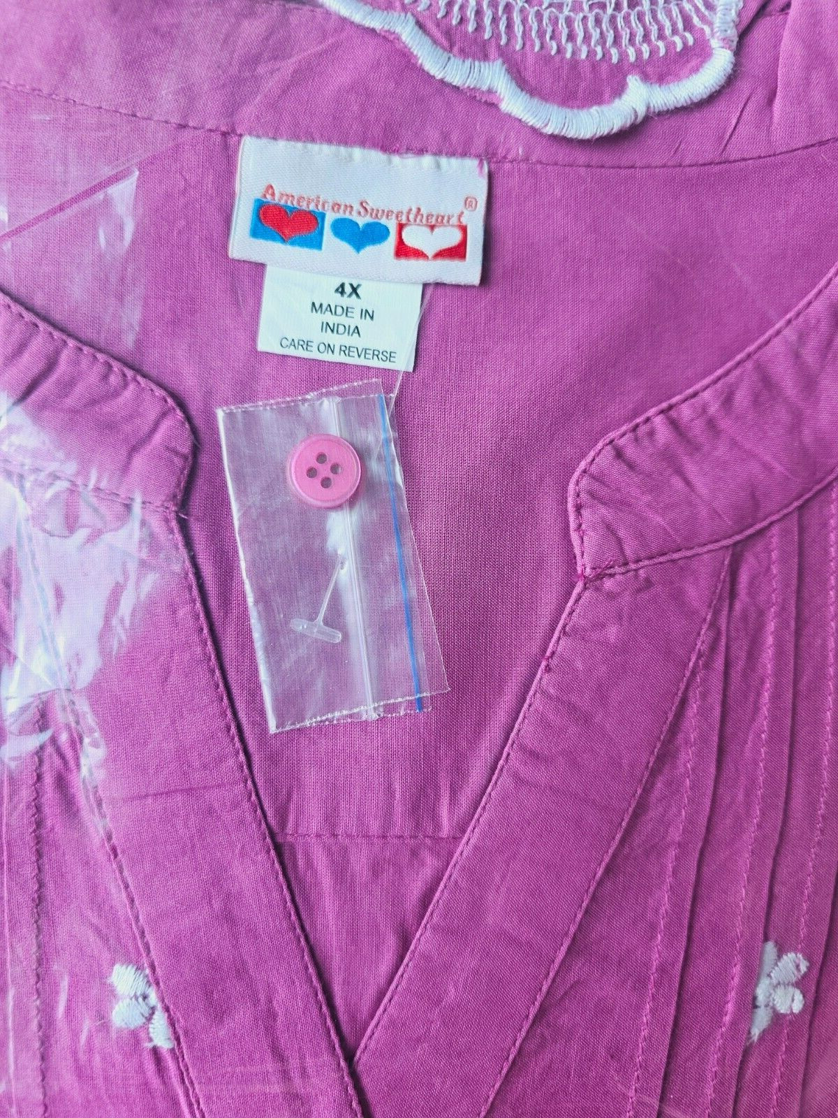 AMERICAN SWEETHEART EMBROIDERED EYELET PINTUCKED BLOUSE TOP WOMENS PLUS 4X *NIP*