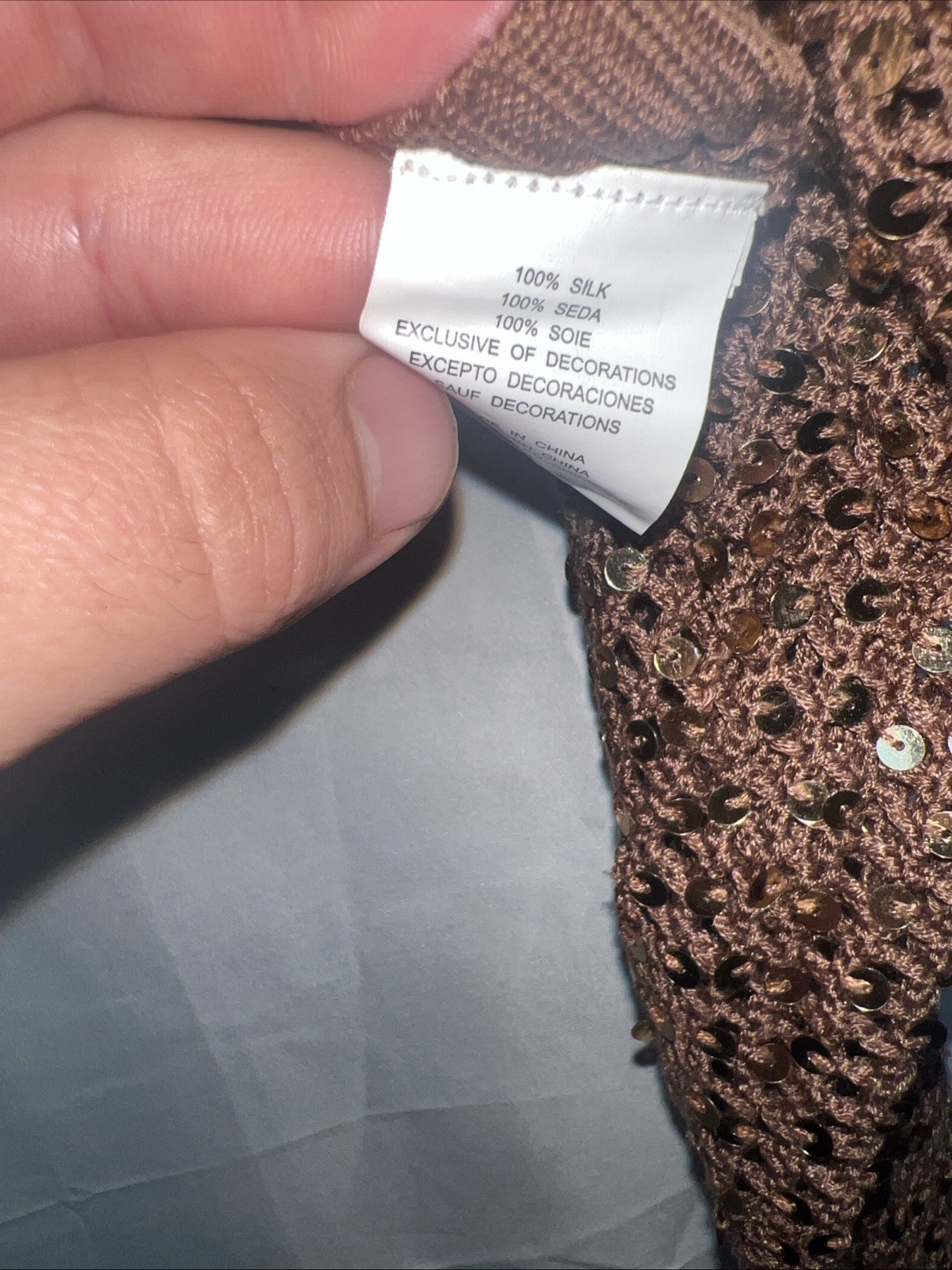 Vintage Y2K Bebe 100% Silk 3/4 Sequin Bolero NWT