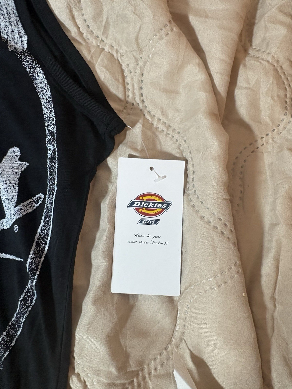 Dickies medium Women’s Black Graphic Eagle Logo Racerback Scoop Neck Tank Top