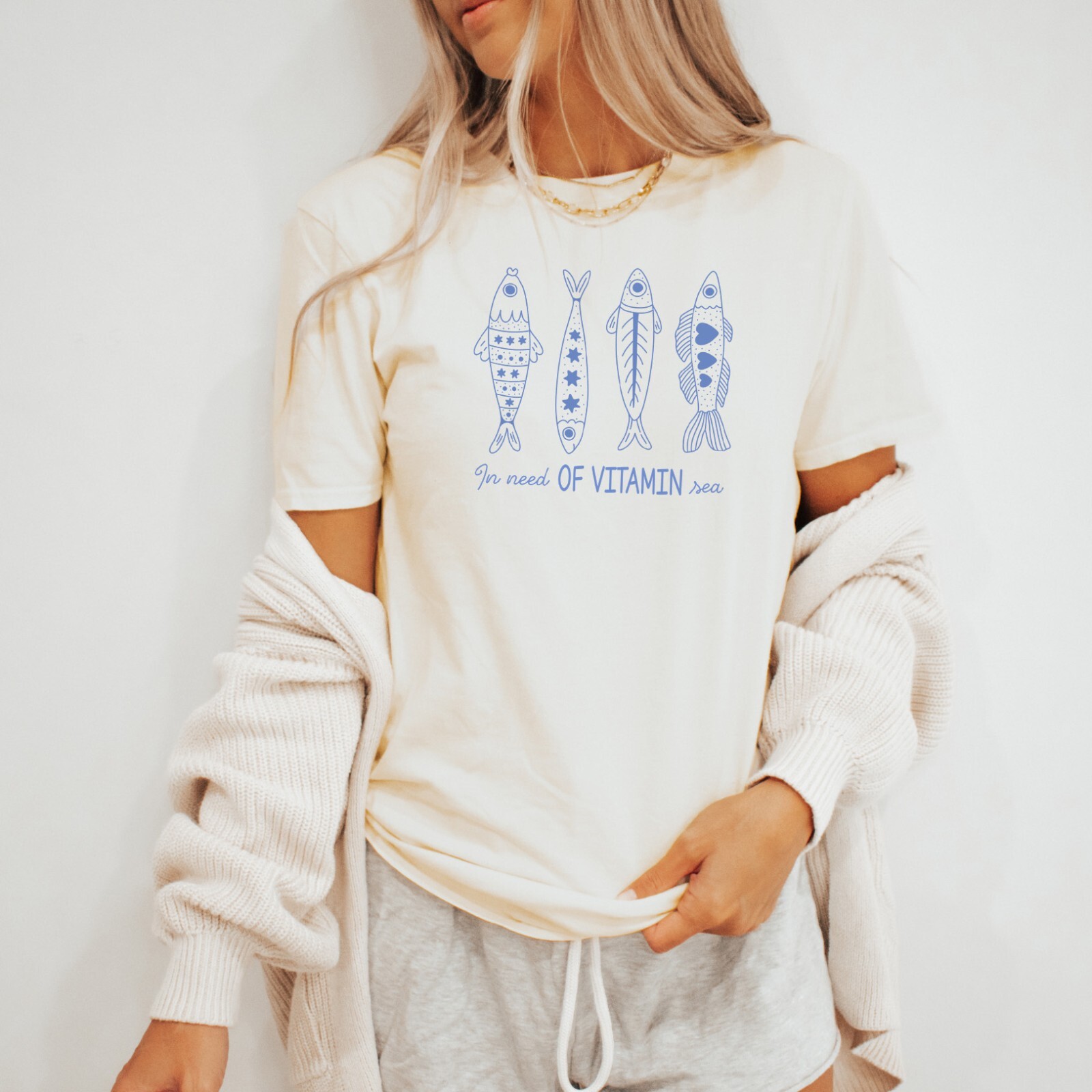 Vitamin Sea Shirt Cute Fish Tee Beach Ocean Top