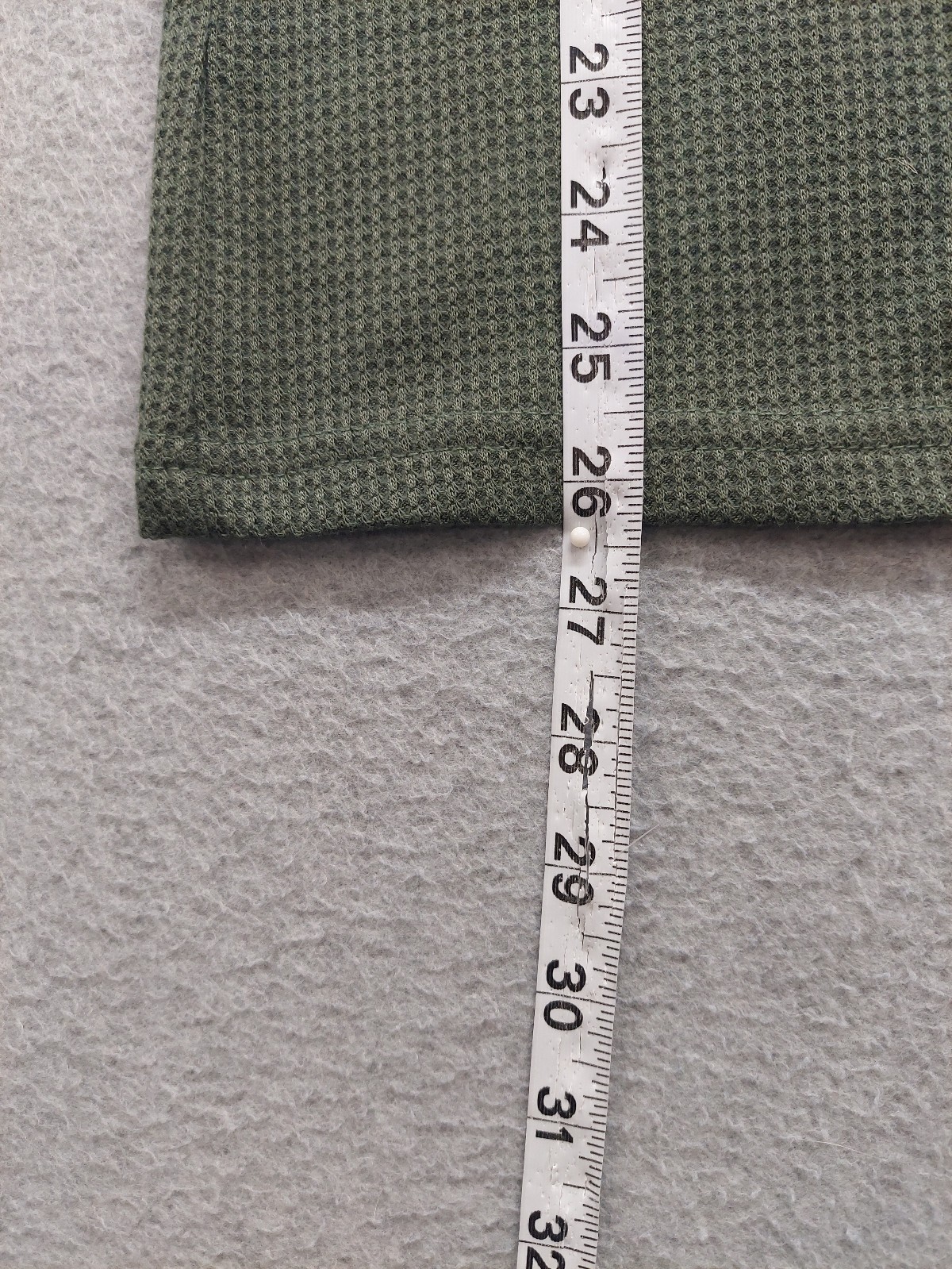 Ofeefan Women Top M Olive Green Crew Neck Pullover 3/4 Sleeve Stretch Casual