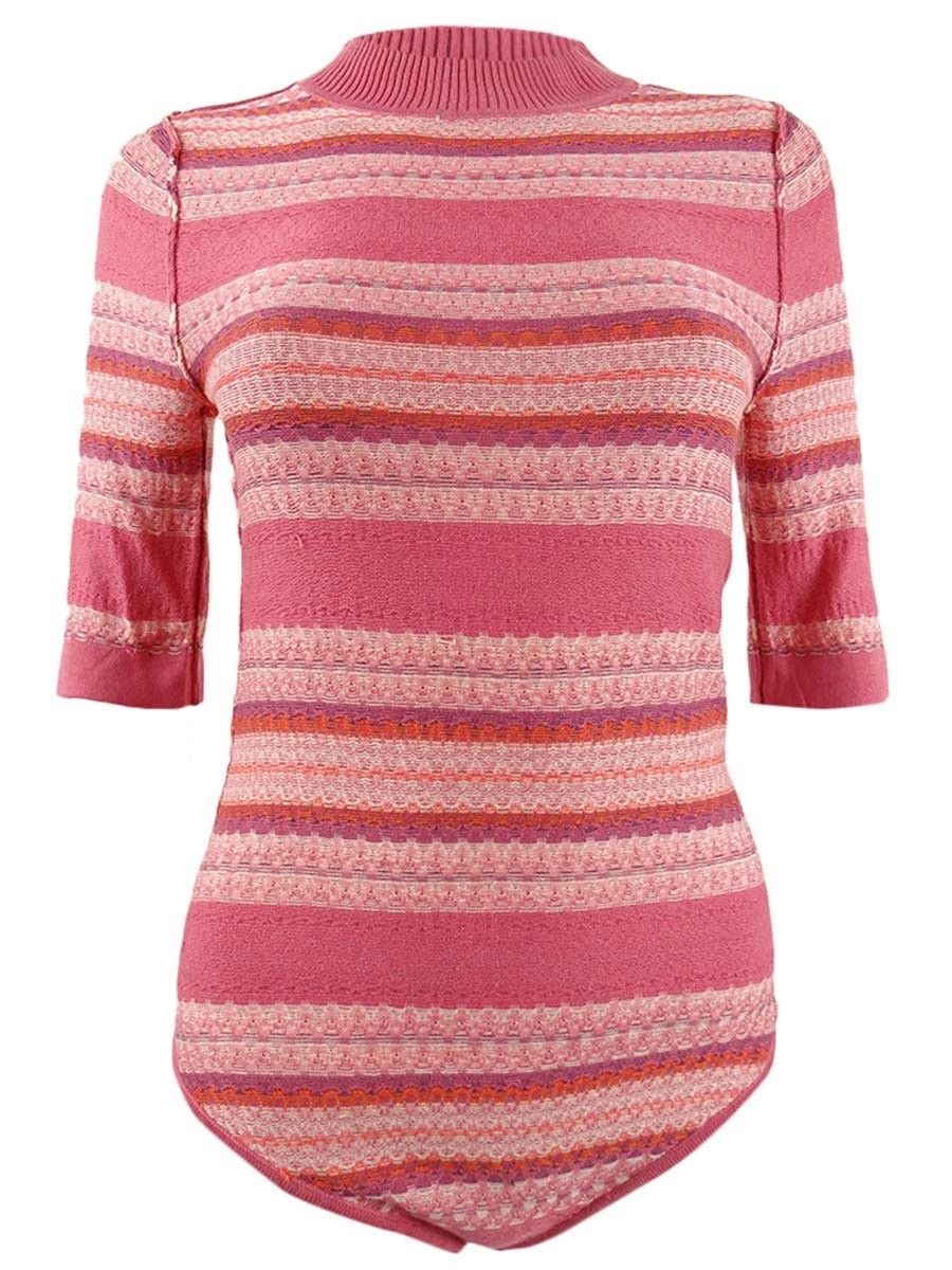 Free People Women’s Winter Warmer Sweater Bodysuit (S, Lotus Rose Combo)